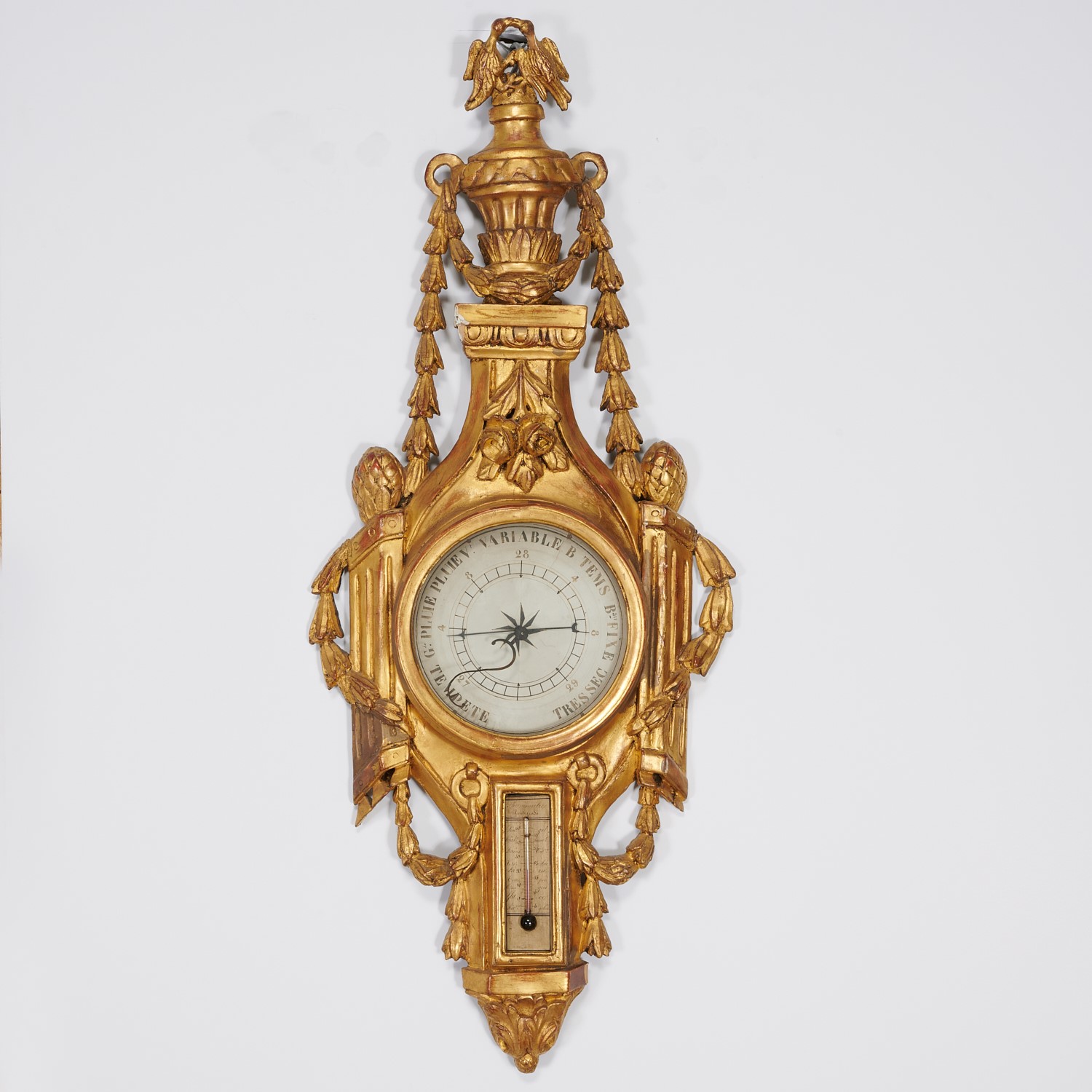 LOUIS XVI GILTWOOD WHEEL BAROMETER 2ce35f