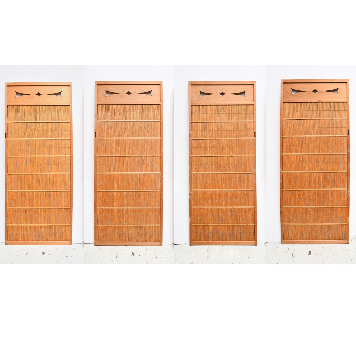 JAPANESE PIERCED WOOD SCREEN PANELS