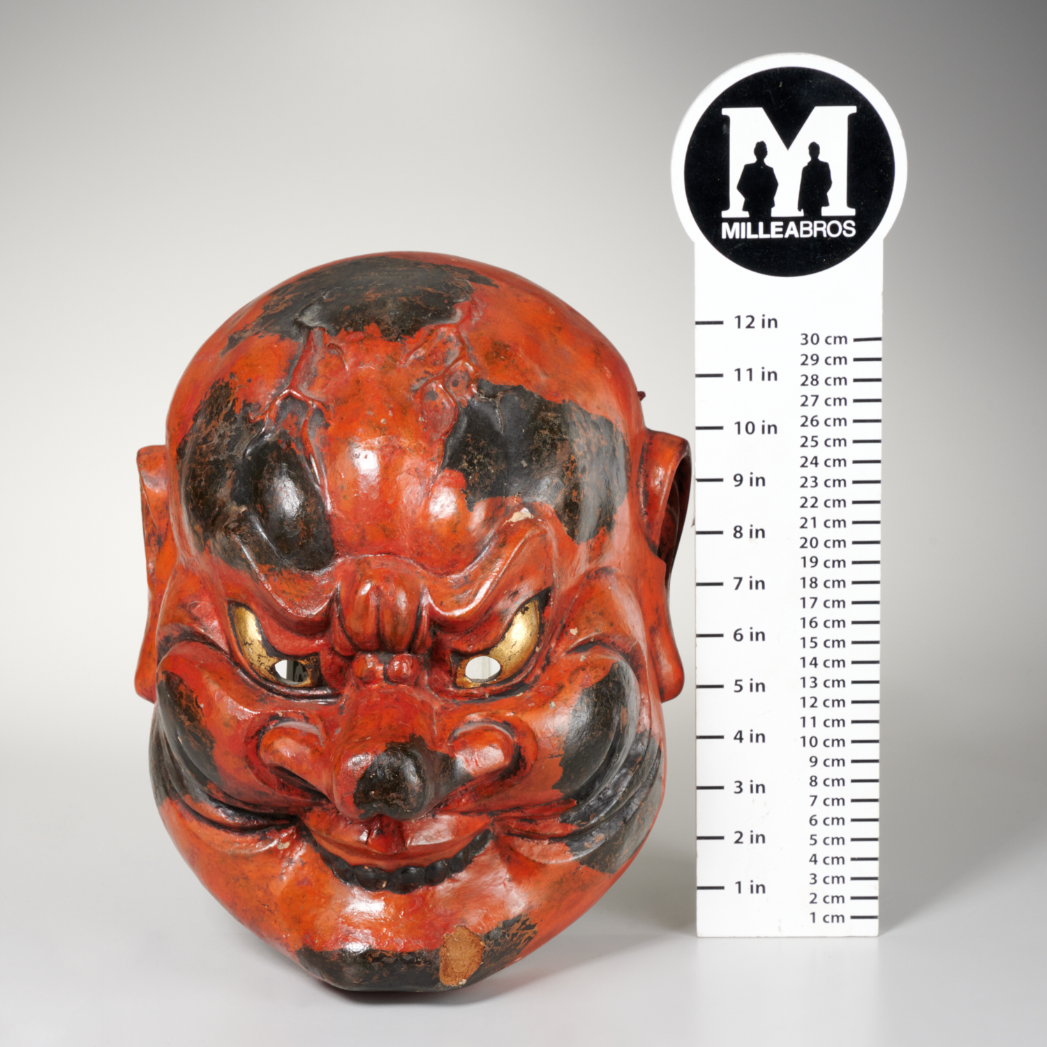 JAPANESE LACQUERED NOH MASK 19th/20th