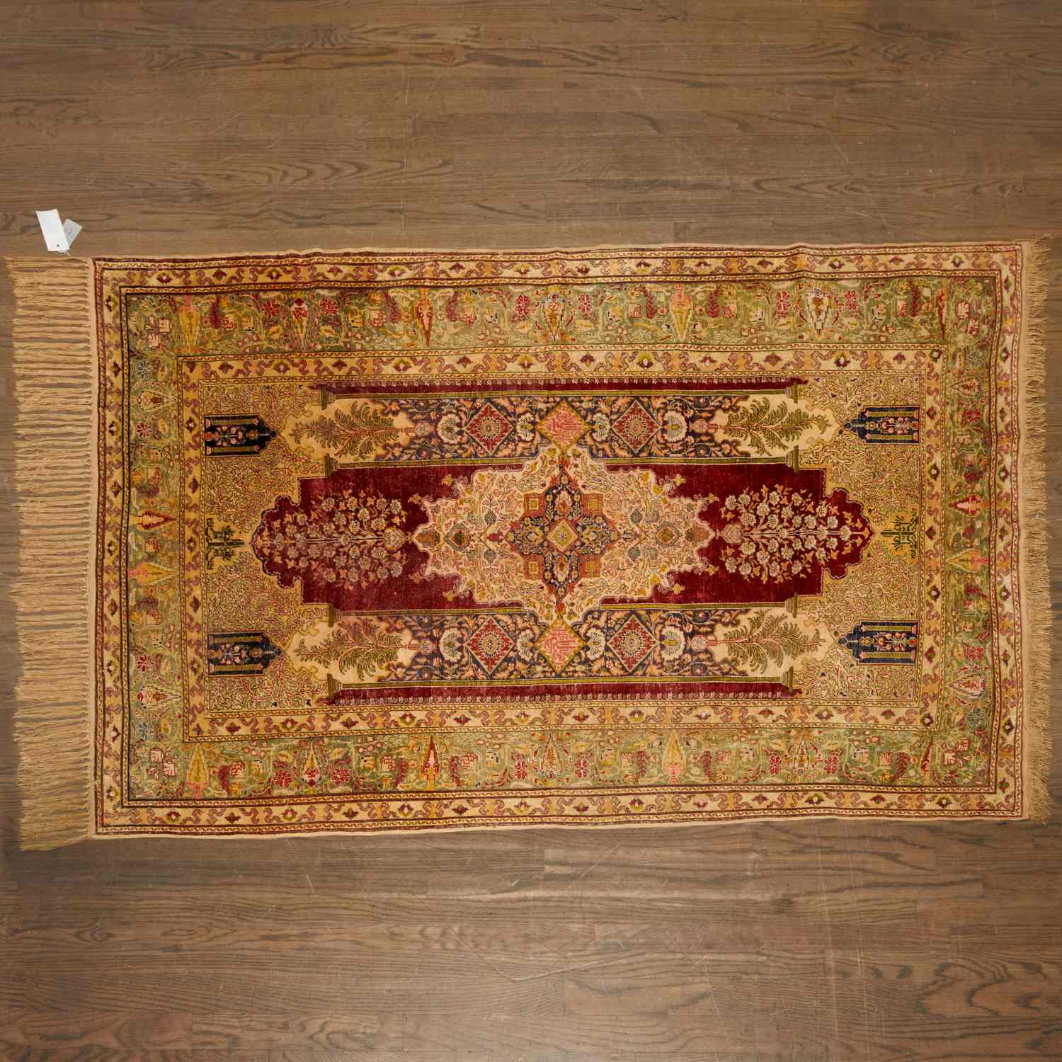 ANTIQUE TURKISH SILK PILE CARPET 2ce3de