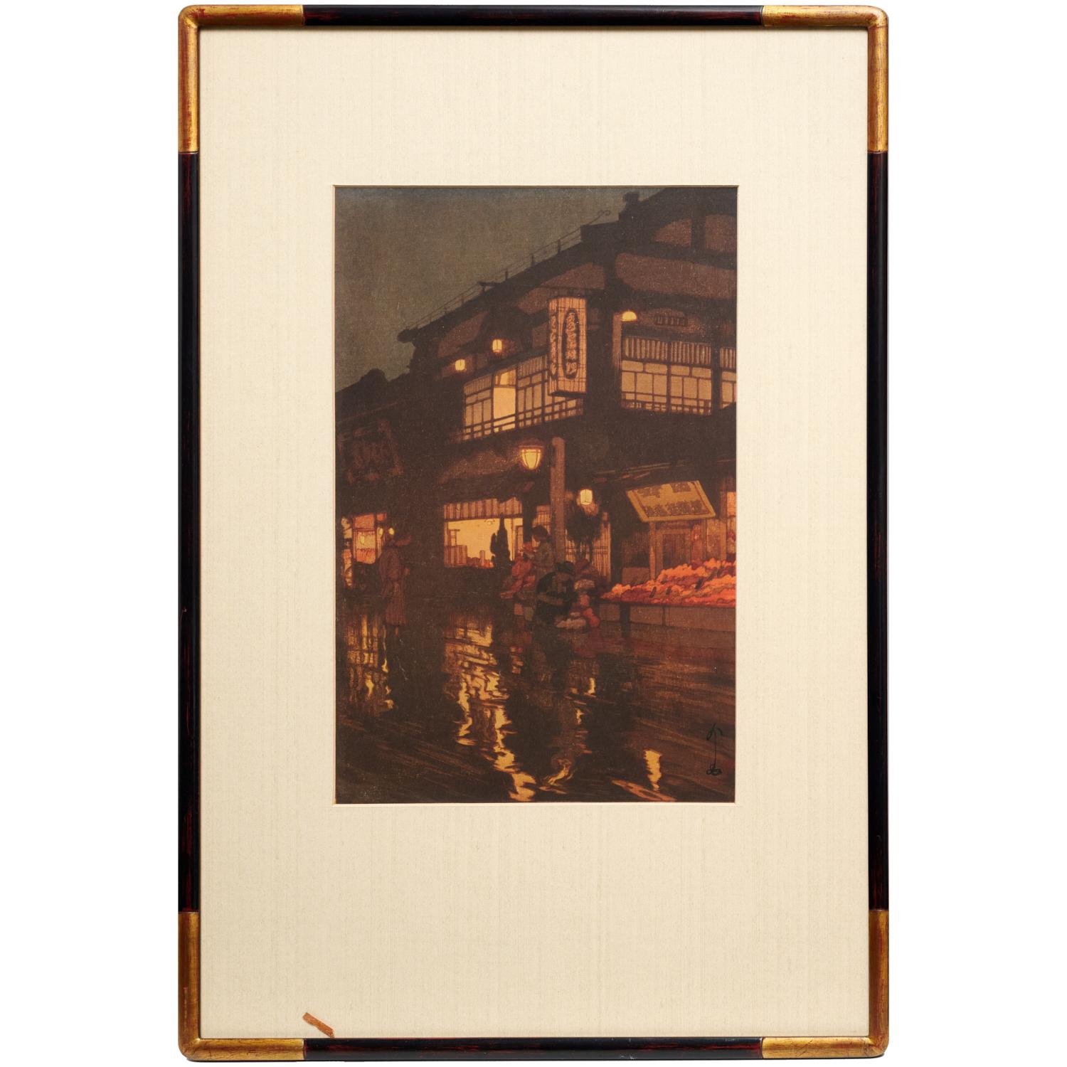 HIROSHI YOSHIDA FRAMED WOODBLOCK 2ce404