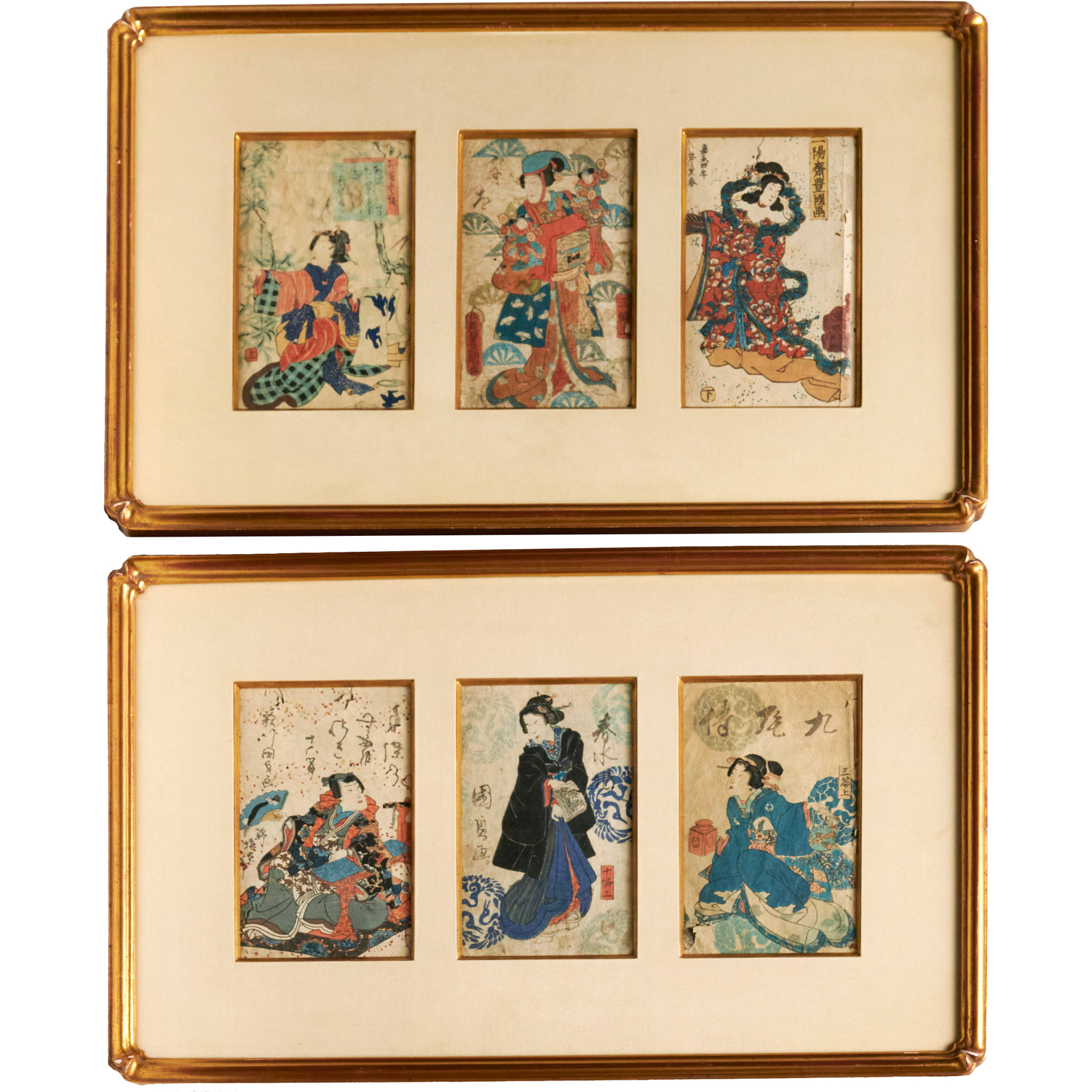GROUP OF ANTIQUE JAPANESE WOODBLOCK 2ce40c