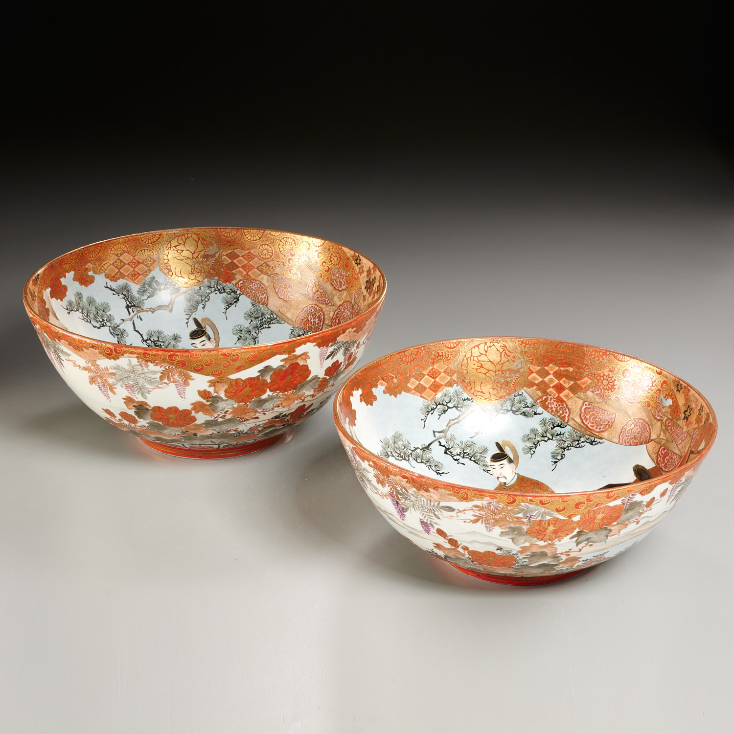 (2) JAPANESE KUTANI PORCELAIN BOWLS