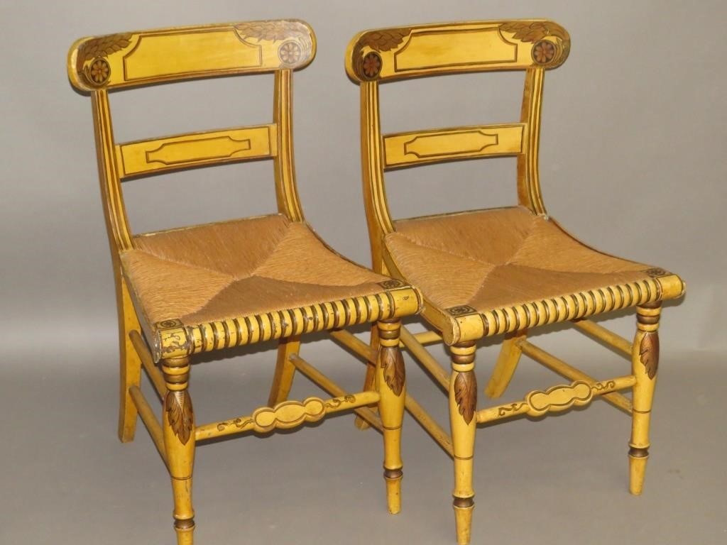 PAIR OF CHAIRSca. 1870; in a matching