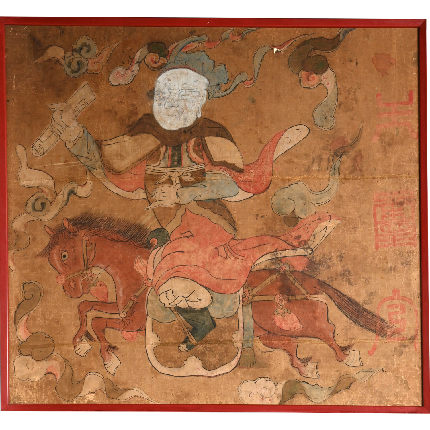 LARGE AND EARLY ASIAN PAINTING