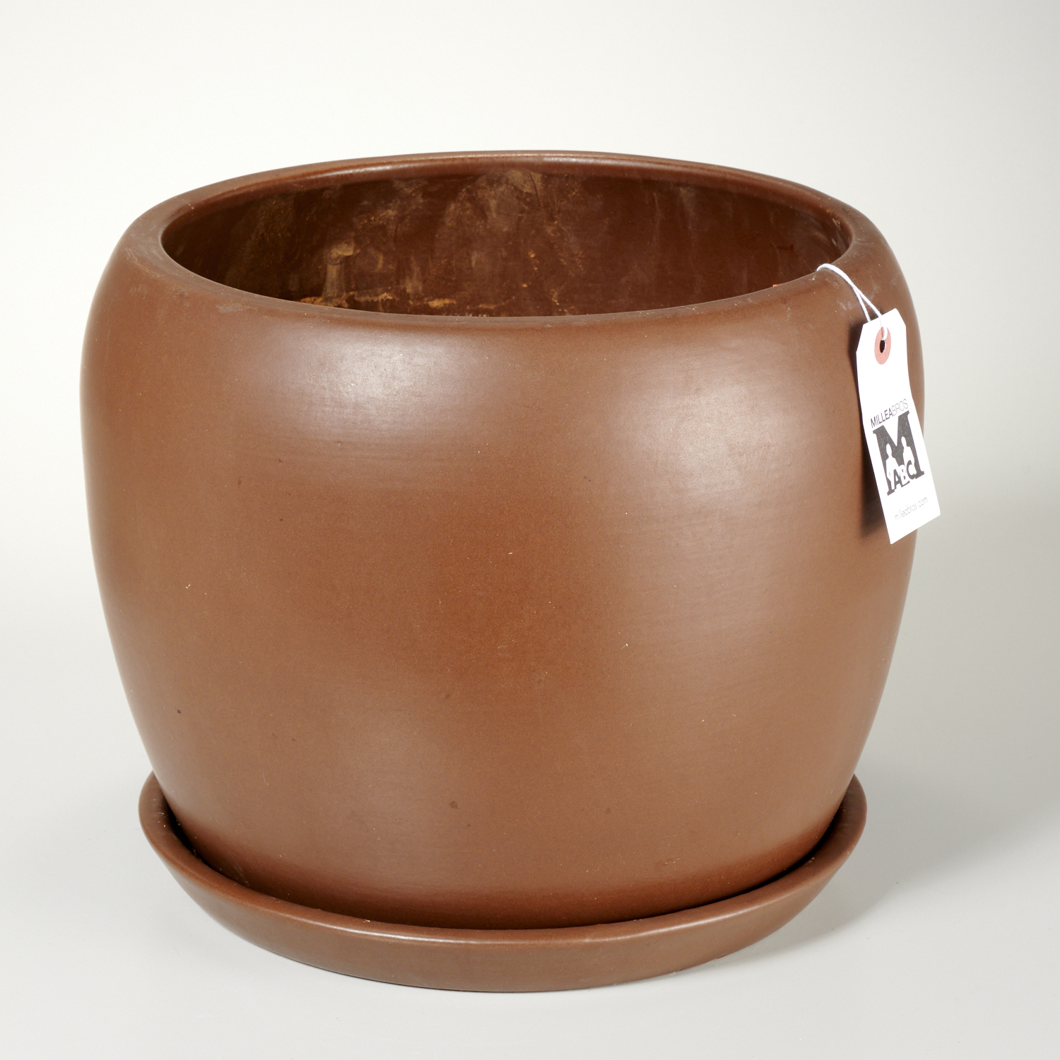 GAINEY CERAMICS, LARGE CLAY PLANTER