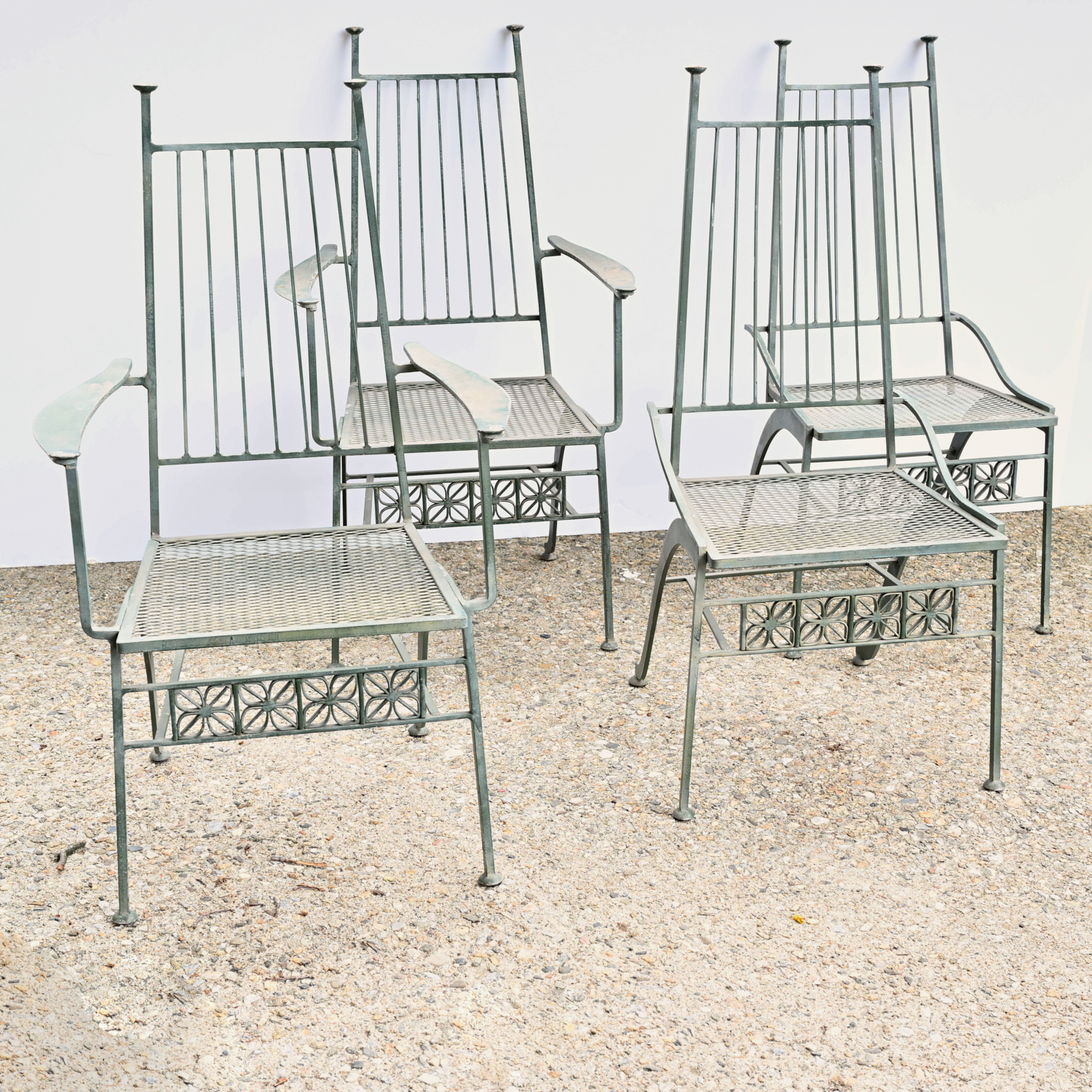 SET 4 MODERNIST WROUGHT IRON 2ce5c9