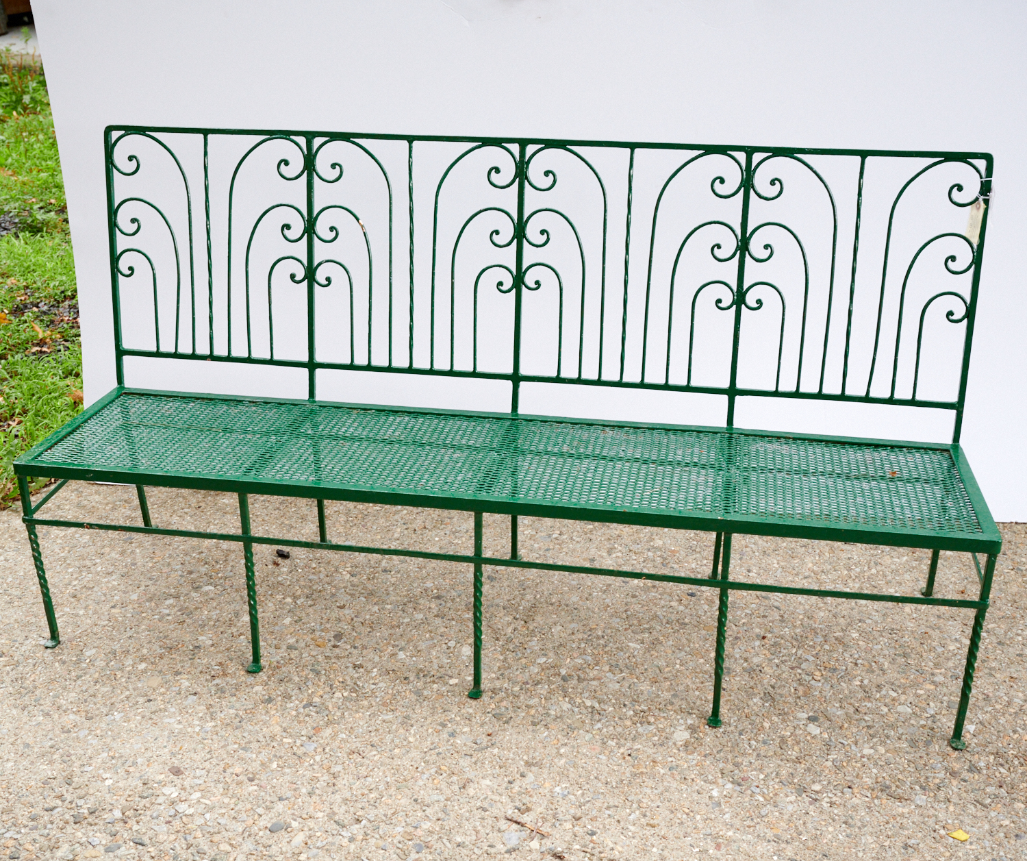 FRENCH STYLE GREEN PAINTED WROUGHT 2ce5dc