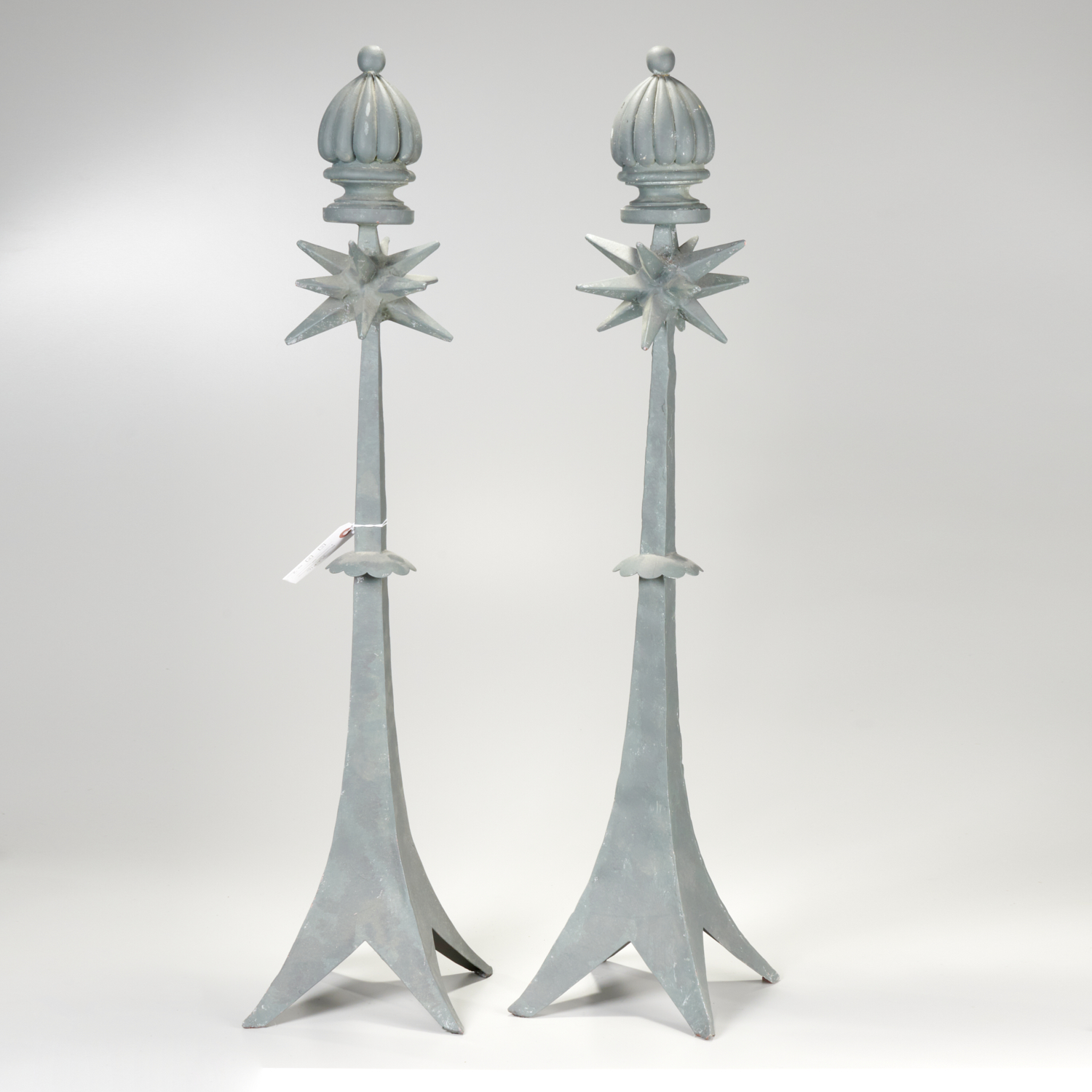 PAIR FRENCH DECORATIVE SPIRE ORNAMENTS