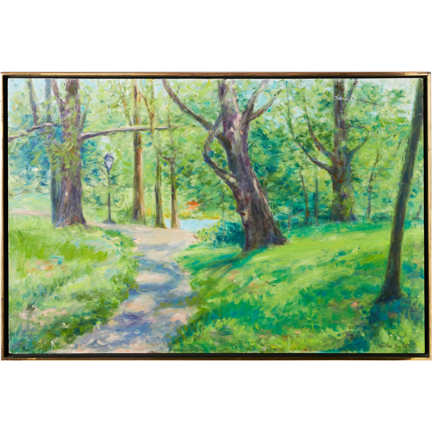 CHARLES KNECHT CENTRAL PARK PAINTING 2ce620