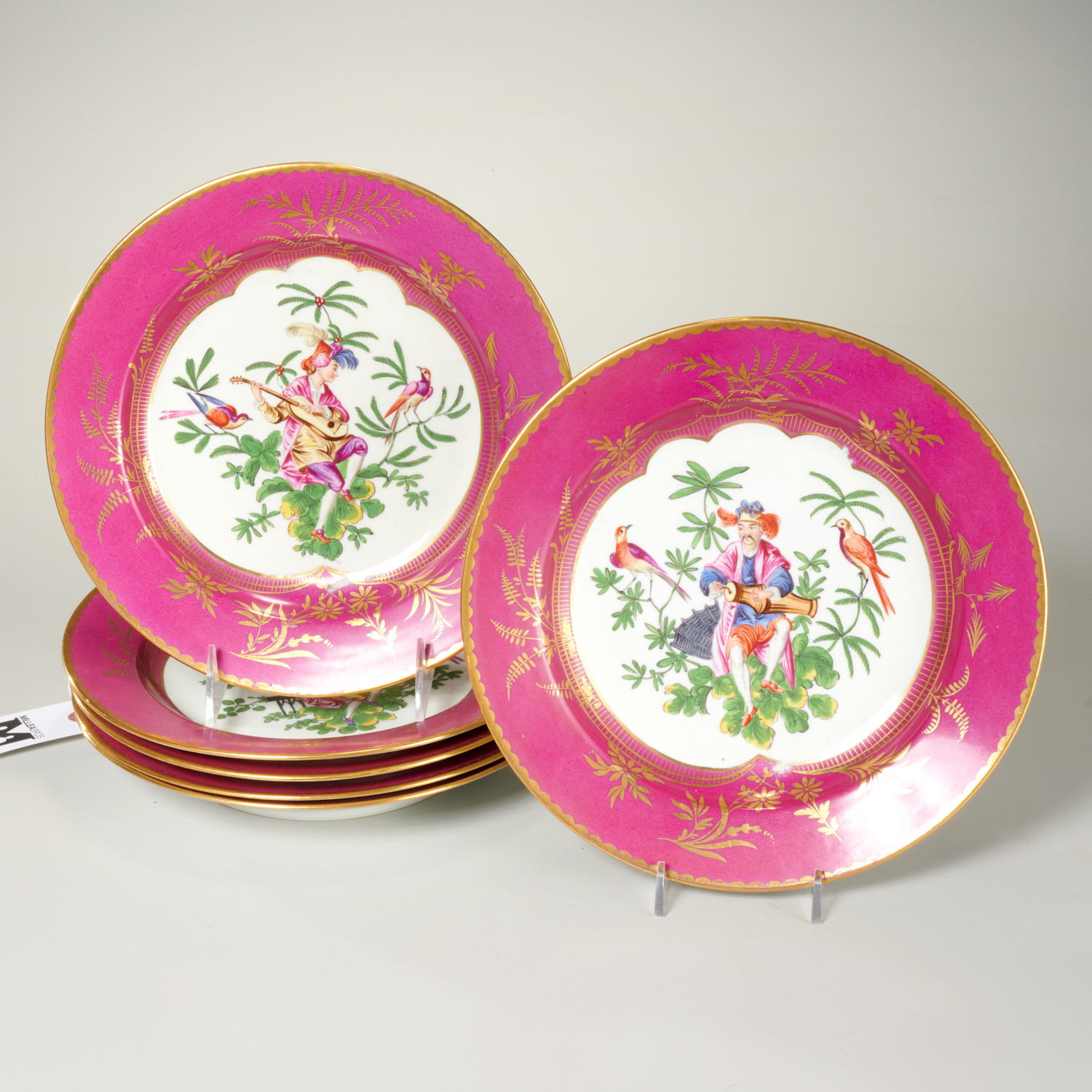 (6) CONTINENTAL PORCELAIN CABINET PLATES