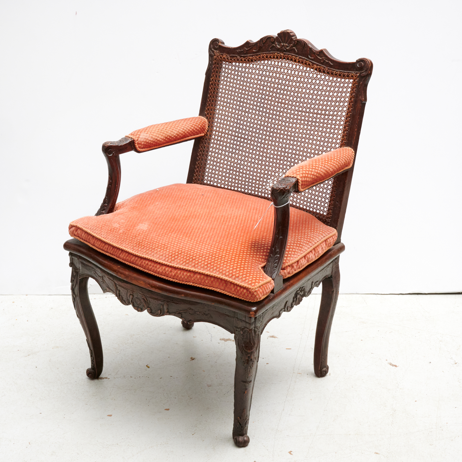 REGENCE CARVED WALNUT FAUTEUIL