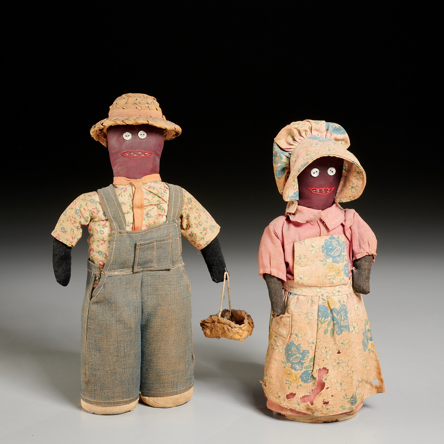 PAIR AFRICAN AMERICAN FOLK ART