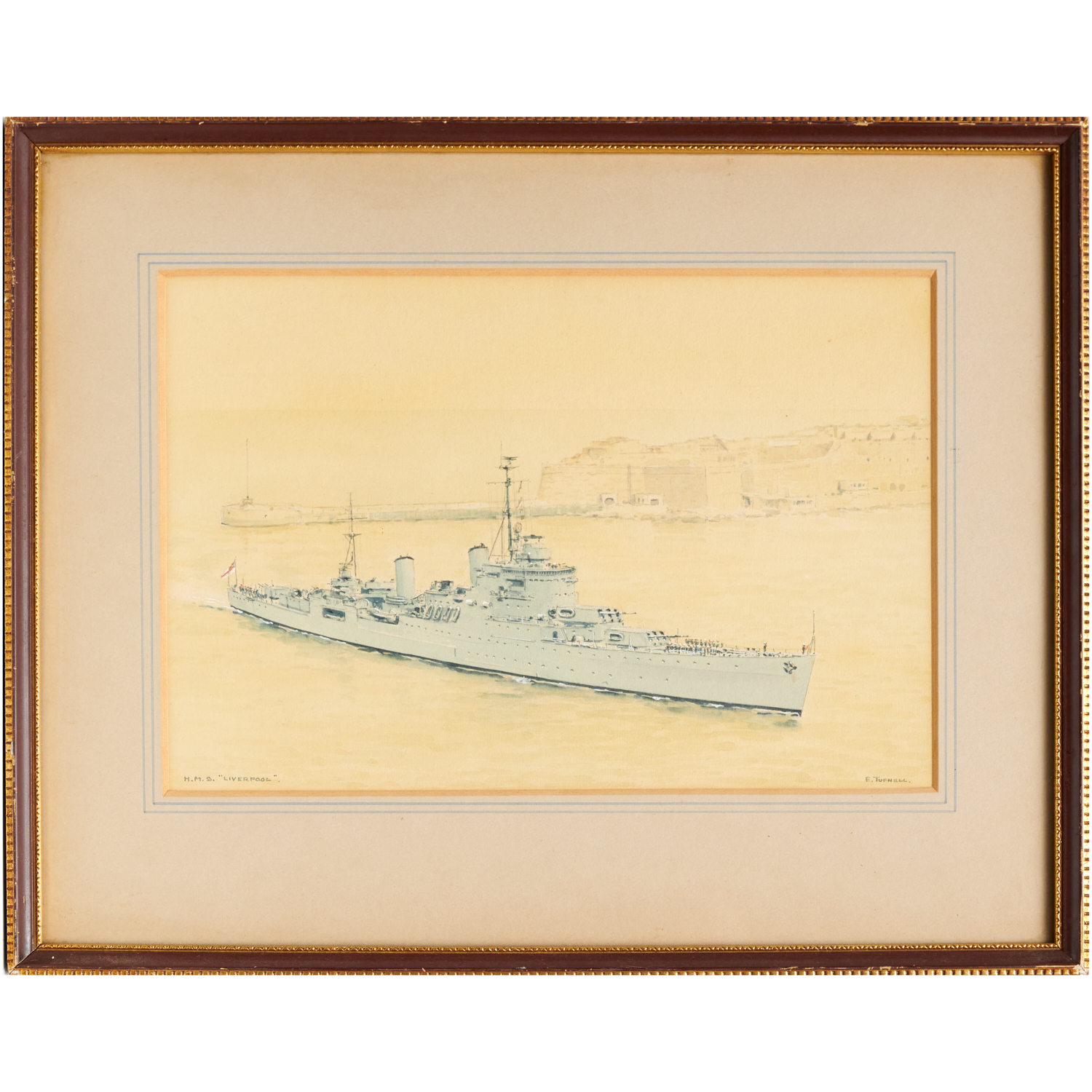 E. TUFNELL, H. M. S. LIVERPOOL PAINTING