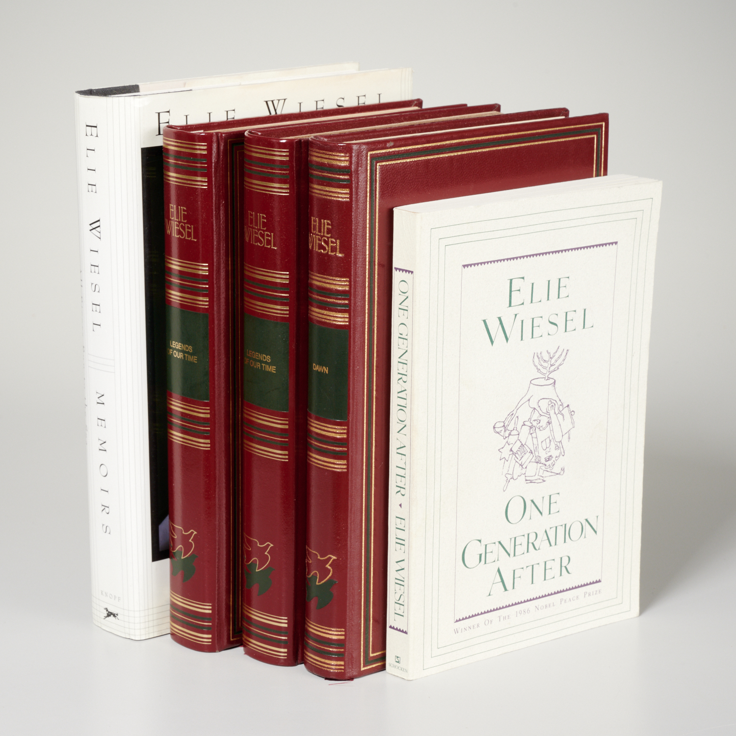 ELIE WIESEL 5 VOLS INCL LEATHERBOUND 2ce6c4