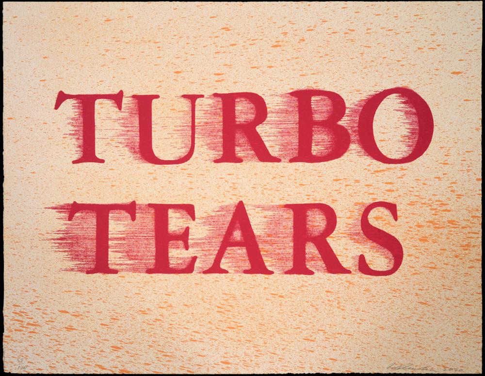 ED RUSCHA 'TURBO TEARS' LITHOGRAPH