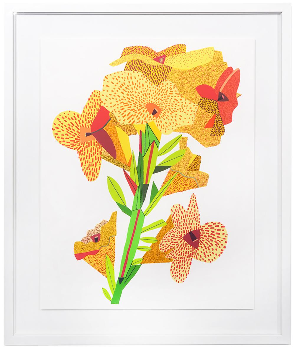 JONAS WOOD YELLOW FLOWER SCREEN PRINTJonas