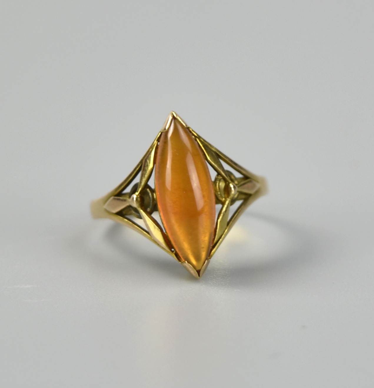 14K CARAT GOLD RING WITH AGATE 2ce7d3