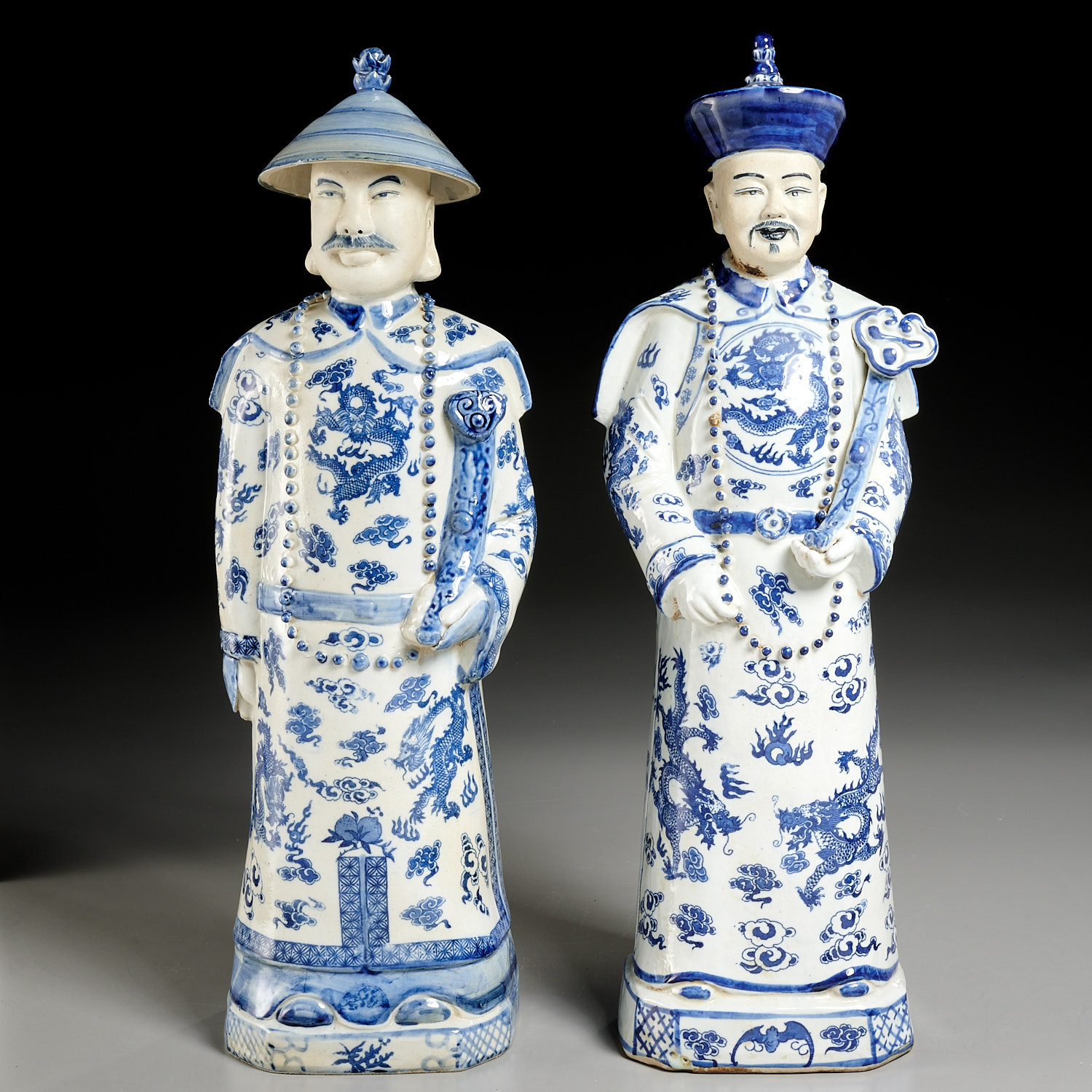 PAIR LARGE CHINESE PORCELAIN BLUE 2ce7dd