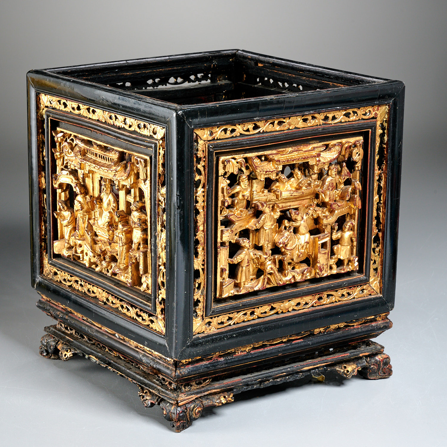 CHINESE CARVED LACQUERED GILTWOOD 2ce820