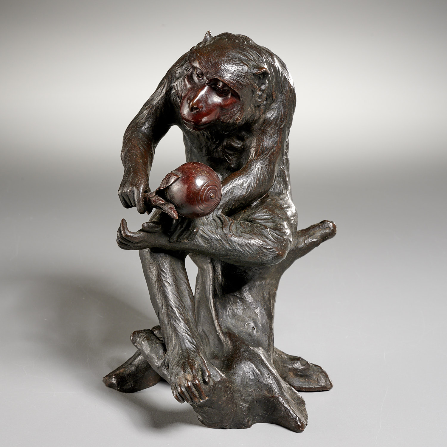 FINE JAPANESE BRONZE MONKEY OKIMONO 2ce832