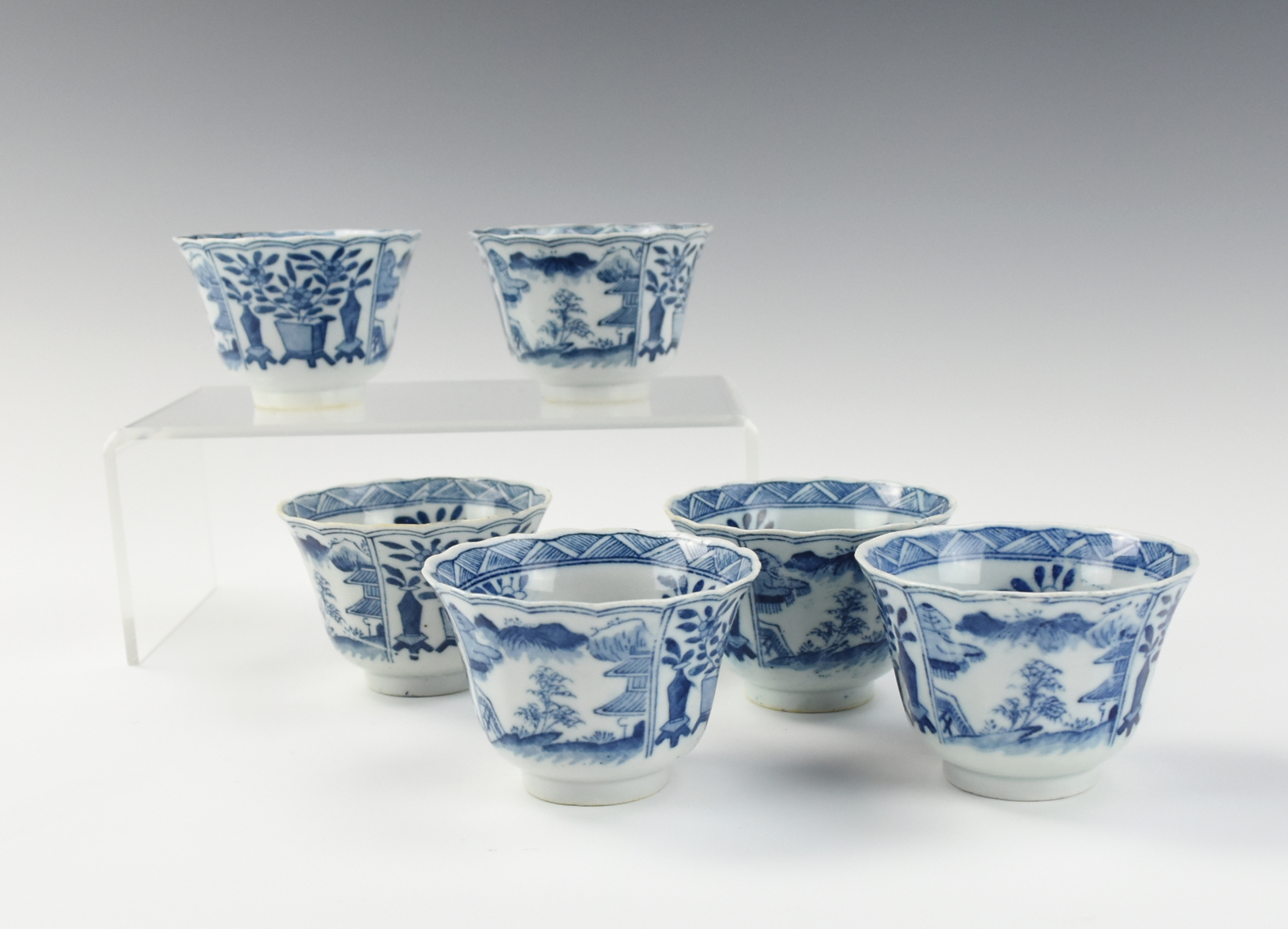GROUP(6) OF CHINESE BLUE & WHITE