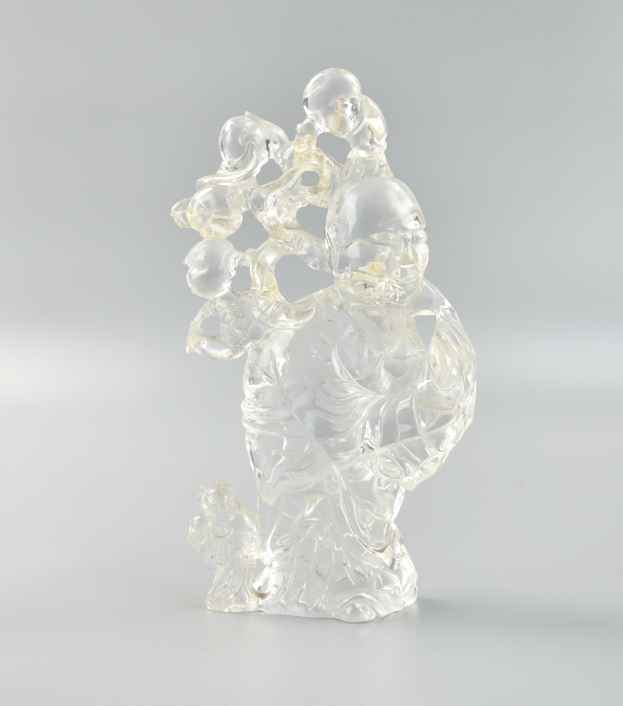 CHINESE CRYSTAL CARVING OF SHOU  2ce955