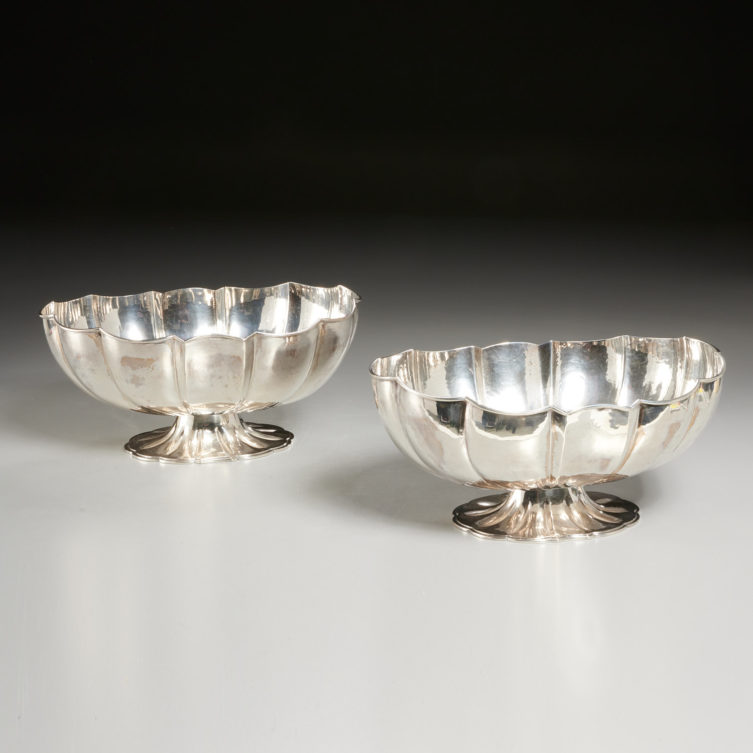 BUCCELLATI PAIR SILVER FOOTED 2ce97f