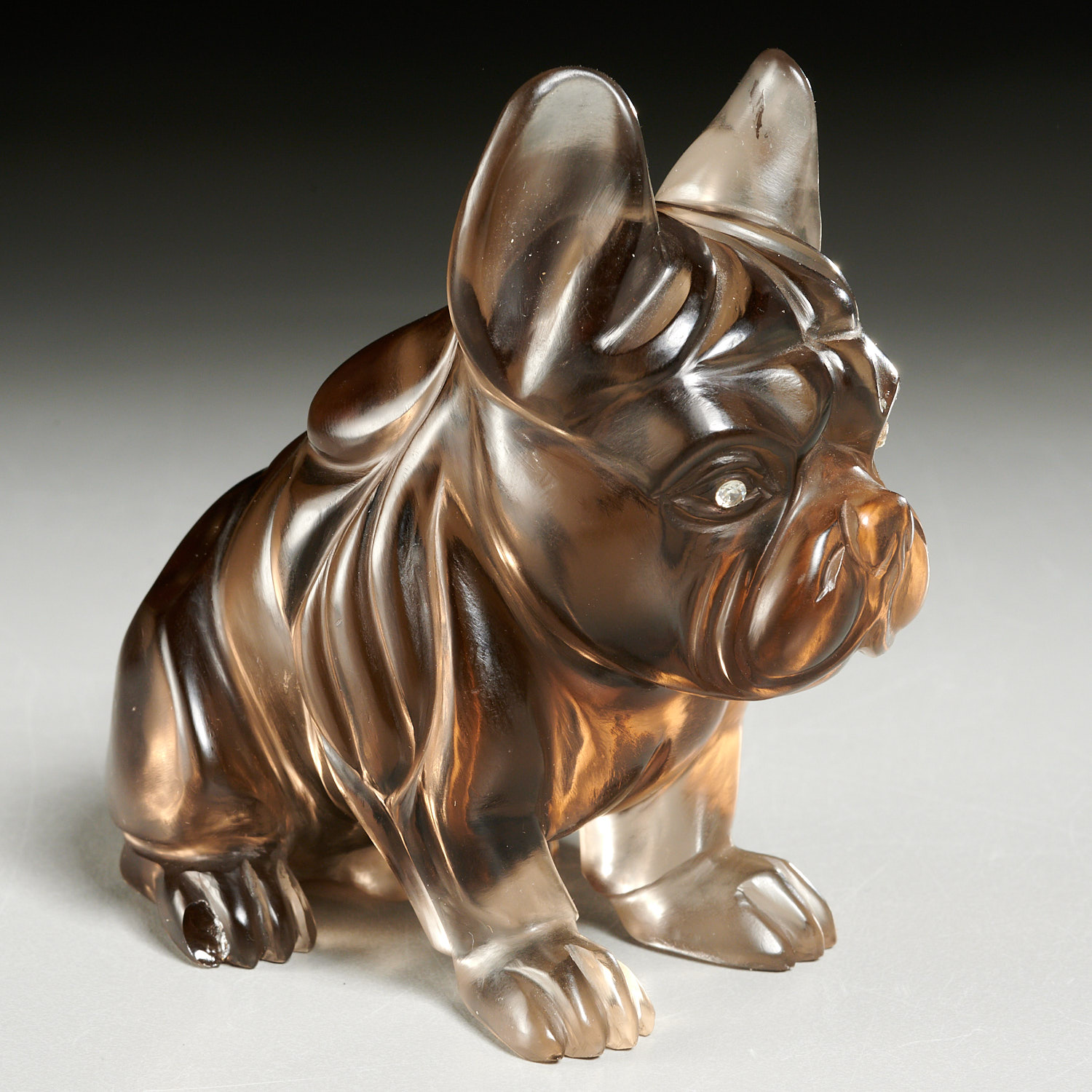 FABERGE STYLE CARVED FRENCH BULLDOG 2ce979