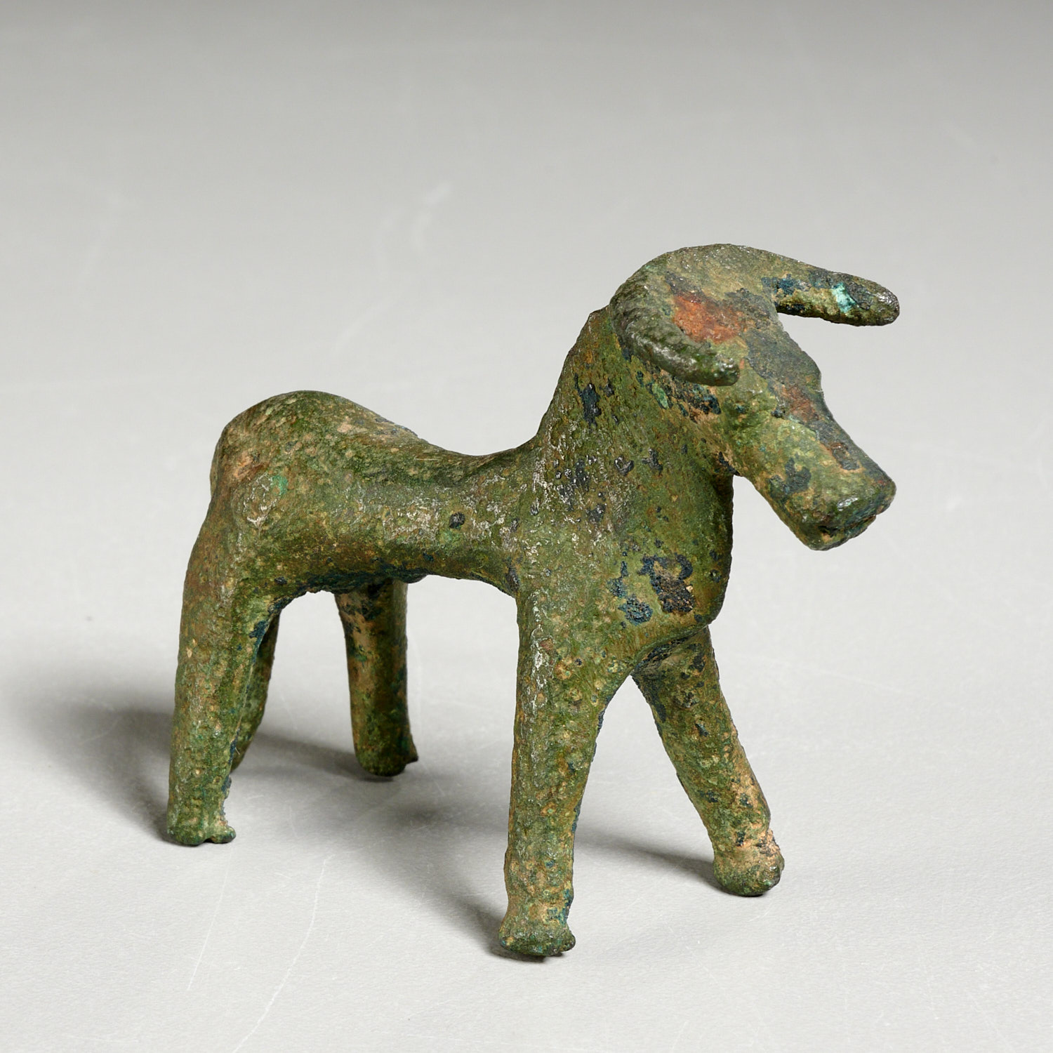 GEOMETRIC GREEK BRONZE BULL, EX-MATHIAS