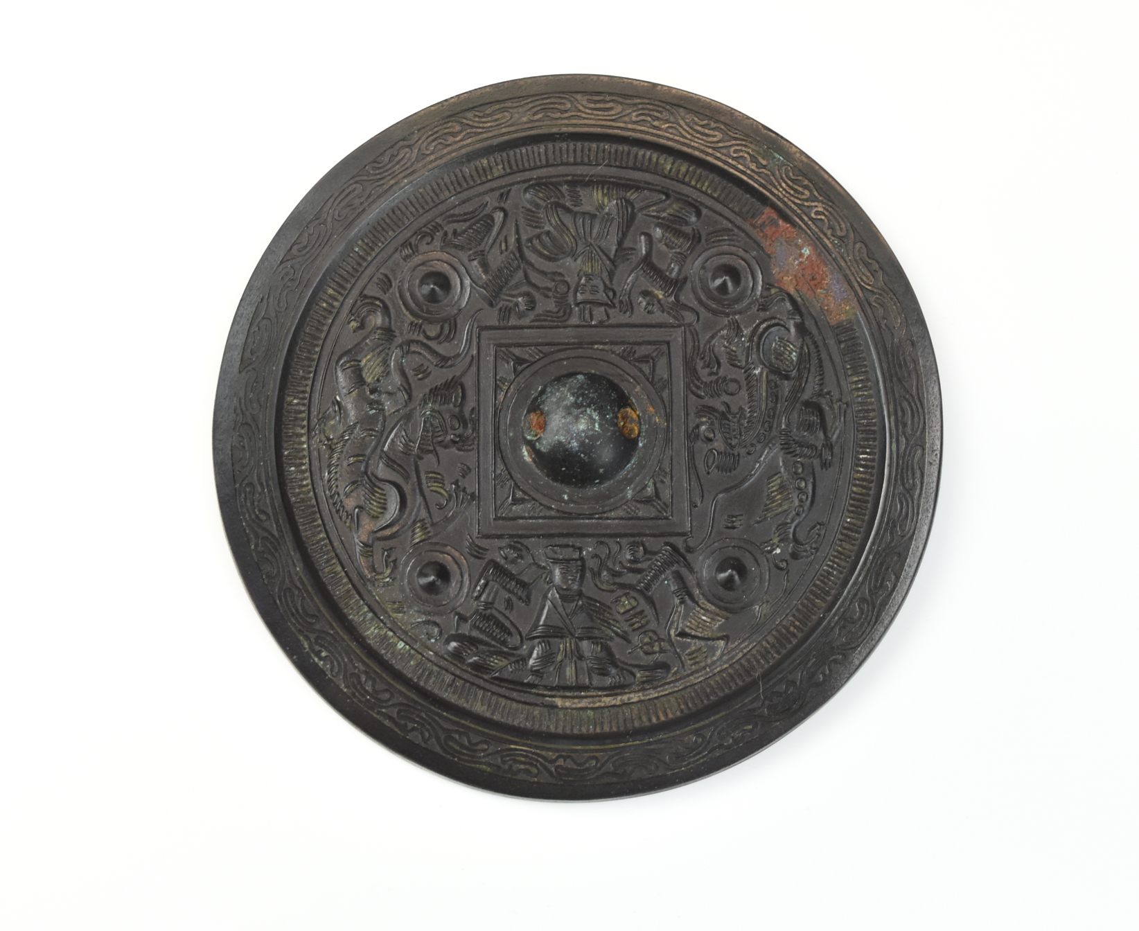 CHINESE CARVED BRONZE MIRROR Chinese