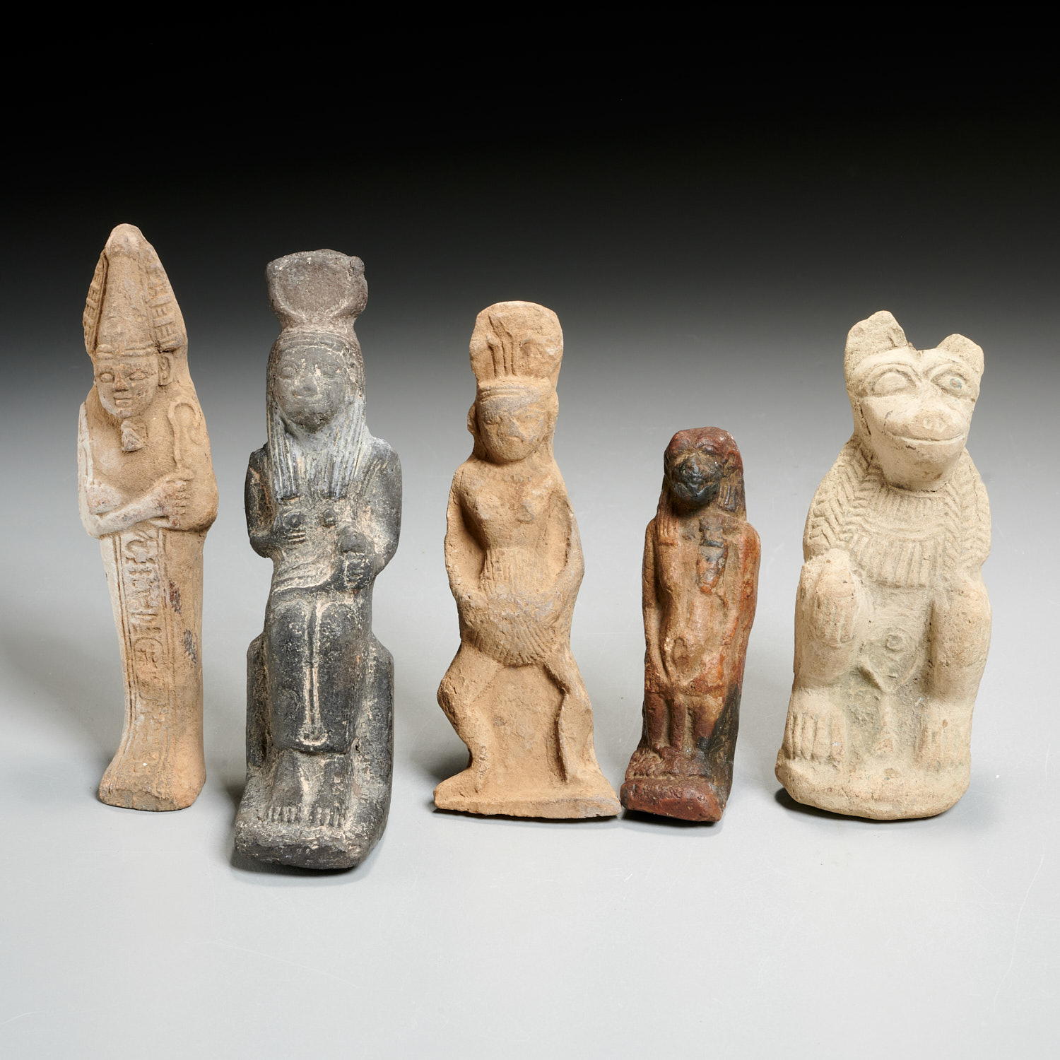  5 ANCIENT EGYPTIAN FIGURES EX MUSEUM 2ce9d1