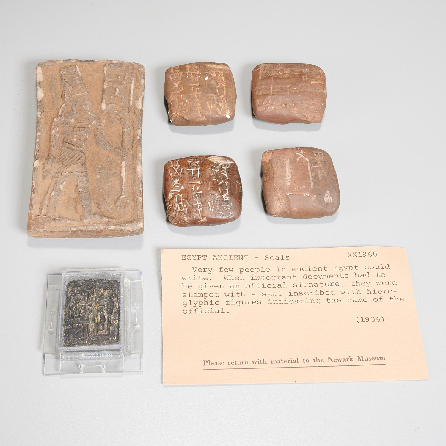 (6) ANCIENT SEALS AND TABLETS,