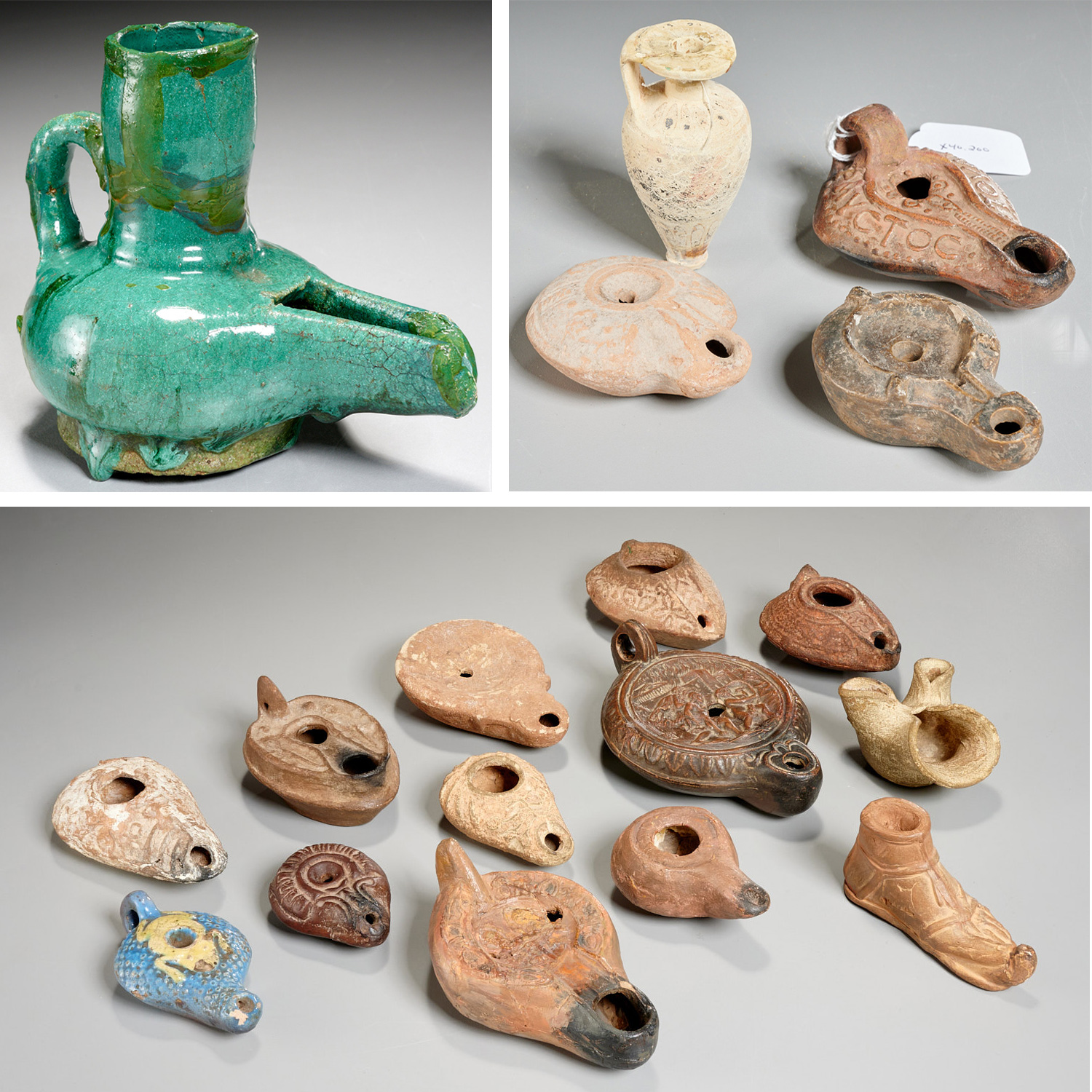 COLLECTION ANCIENT OIL LAMPS  2ce9fc