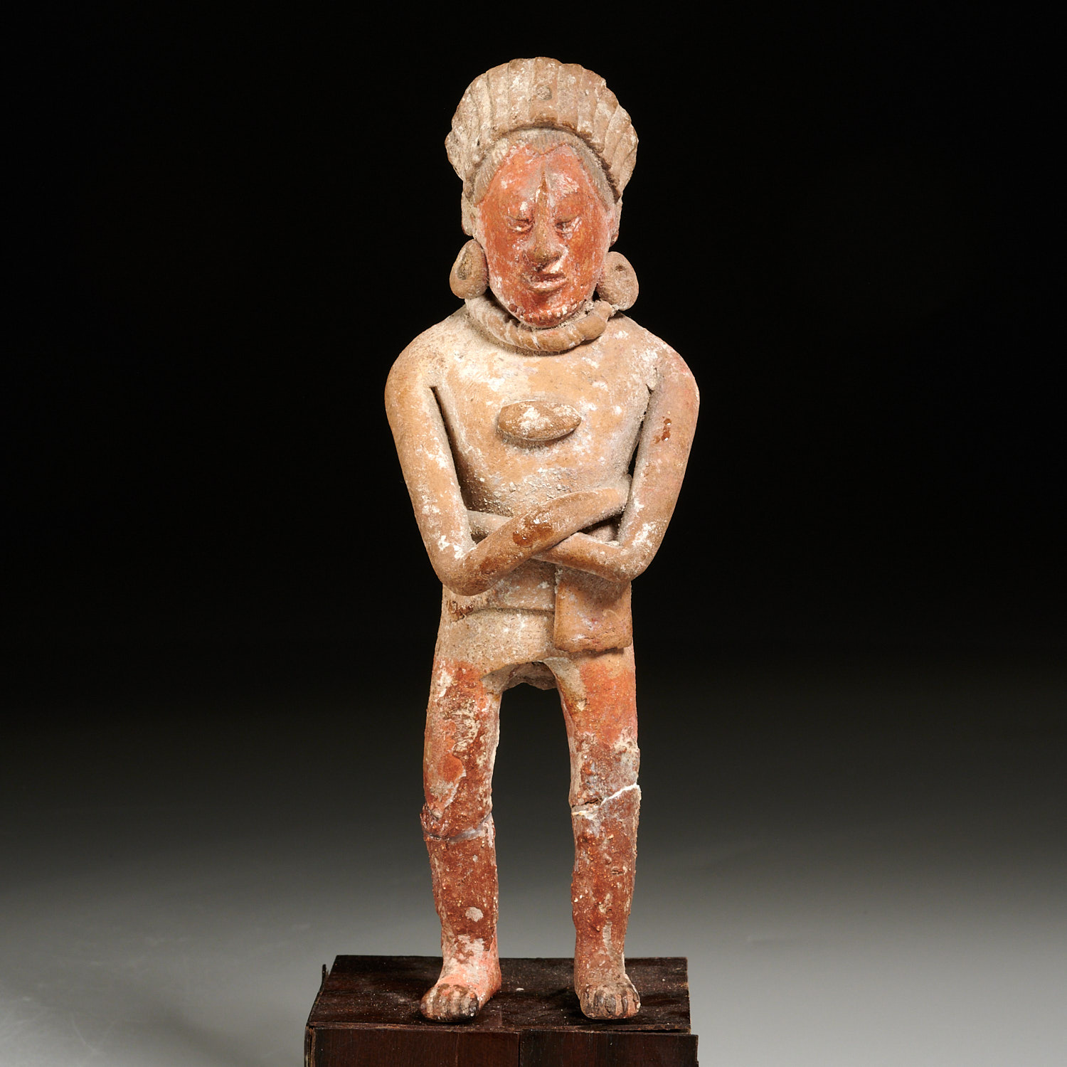 PRE-COLUMBIAN TERRACOTTA WARRIOR,