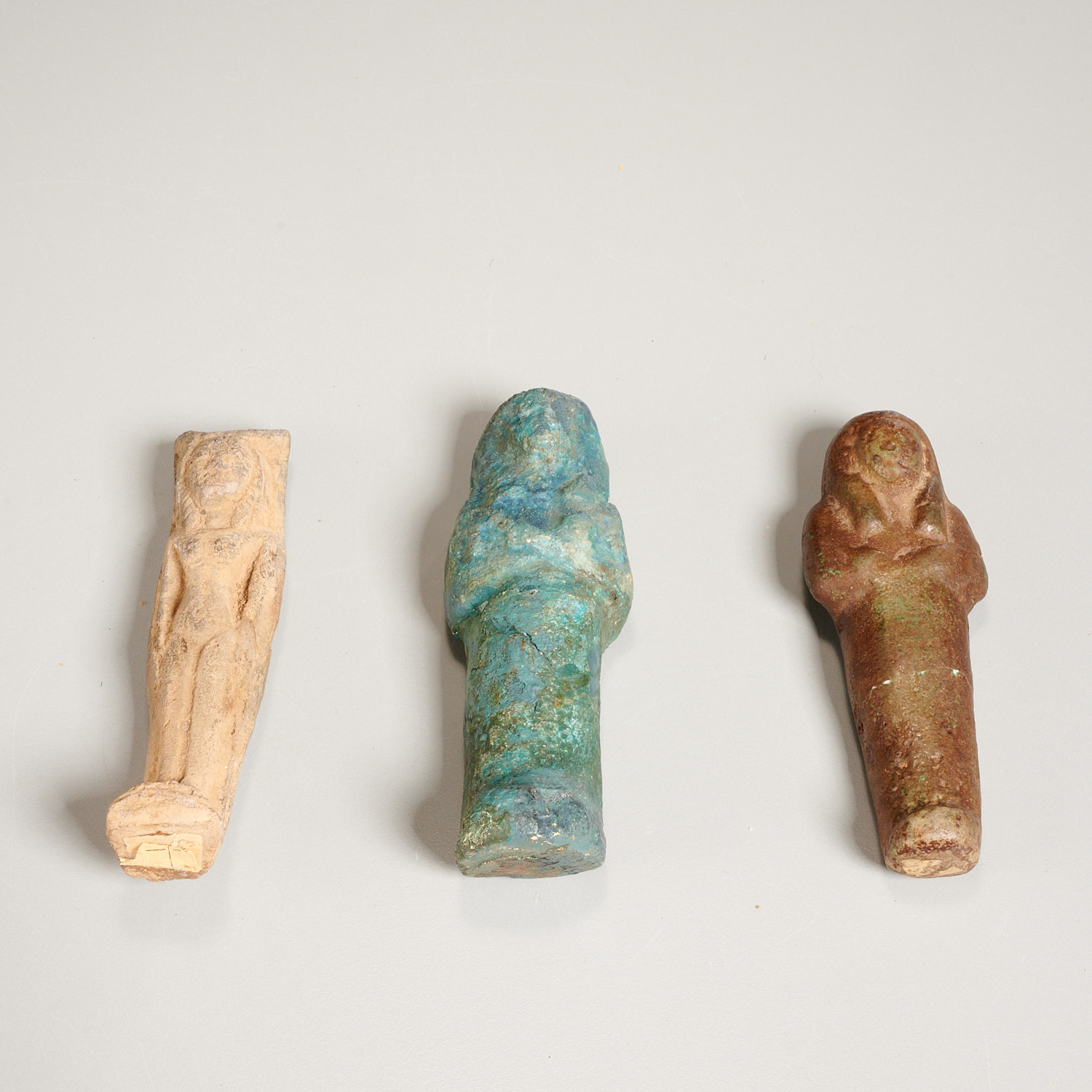 (3) ANCIENT EGYPTIAN USHABTI FIGURES,