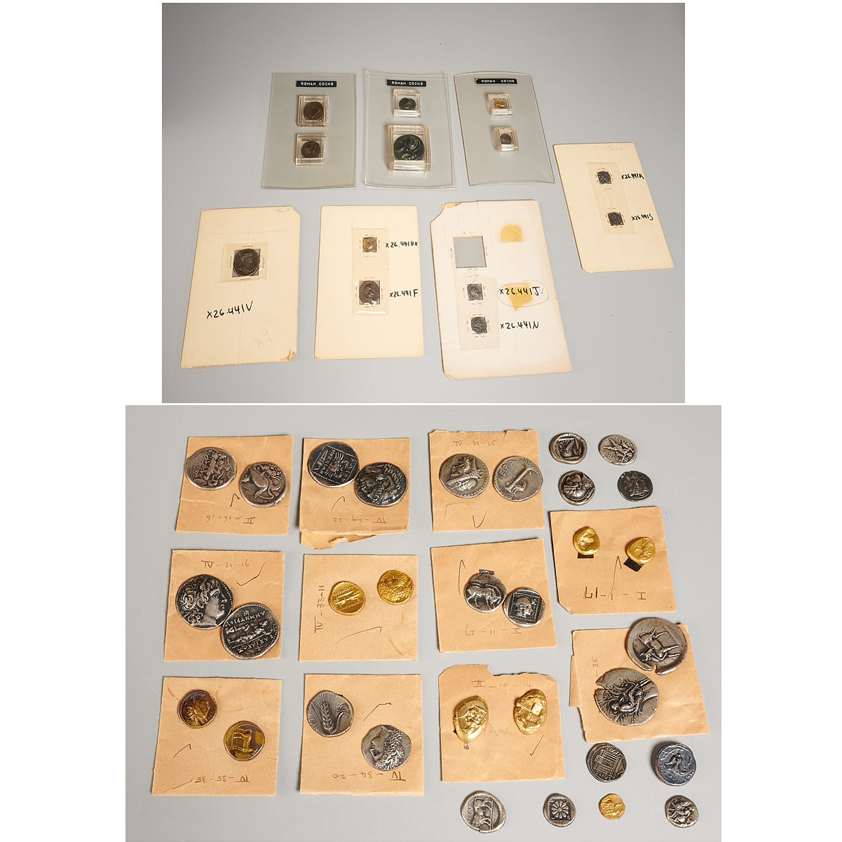 GROUP ROMAN AND ROMAN STYLE COINS,
