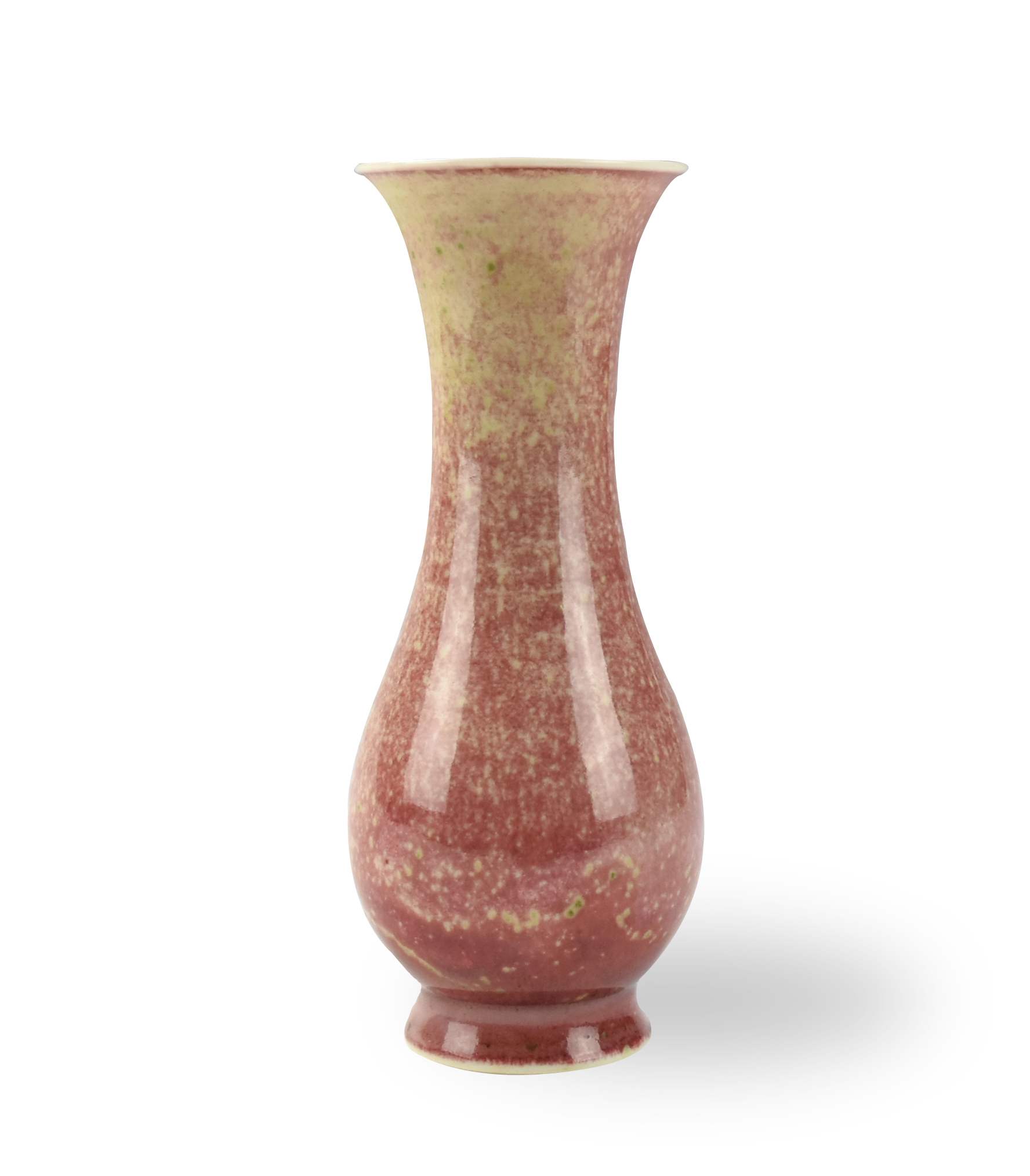 CHINESE PEACHBLOOM-GLAZED VASE,19TH