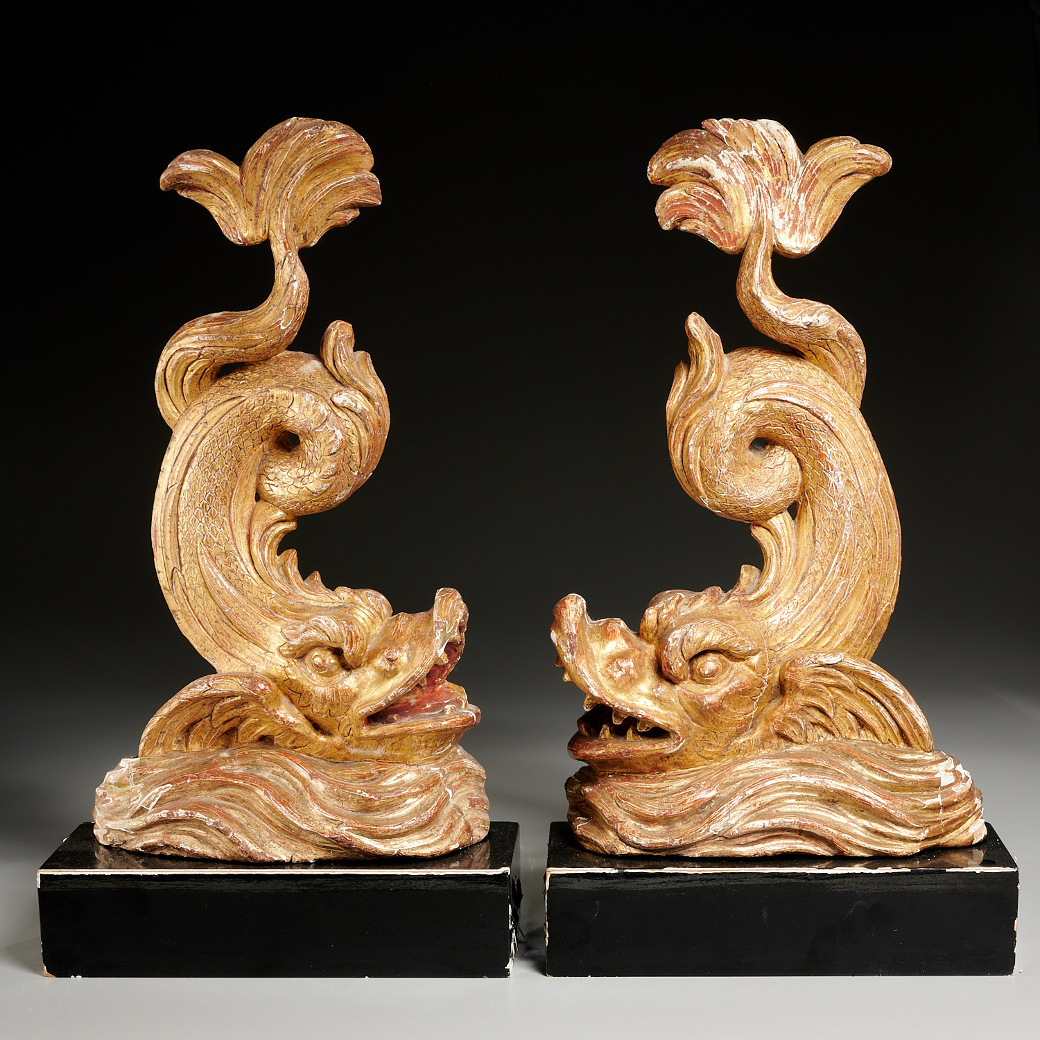 GREAT PAIR ITALIAN GILTWOOD CARVED 2cea3c