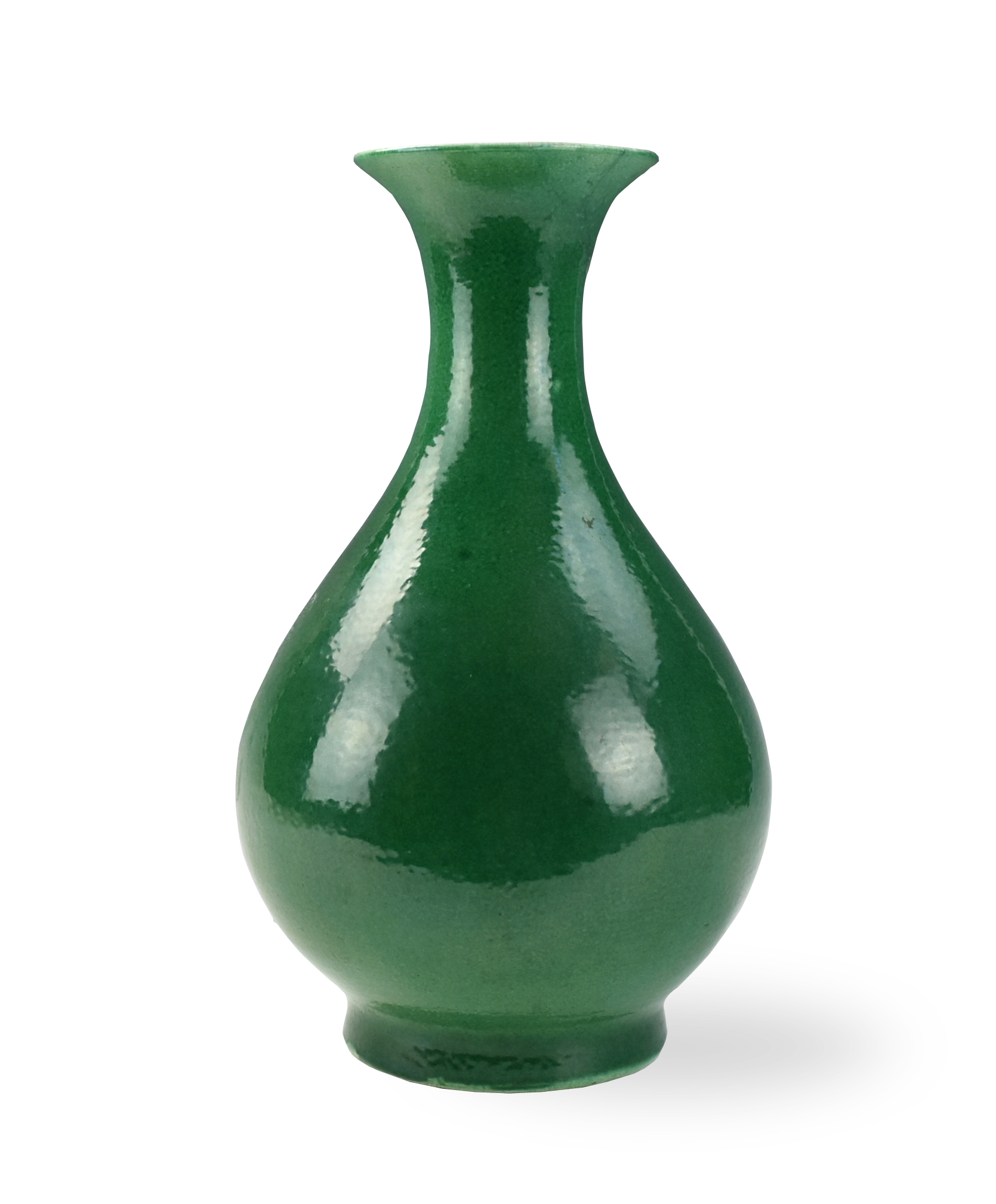 CHINESE GREEN GLAZED YUHUCHUN VASE,