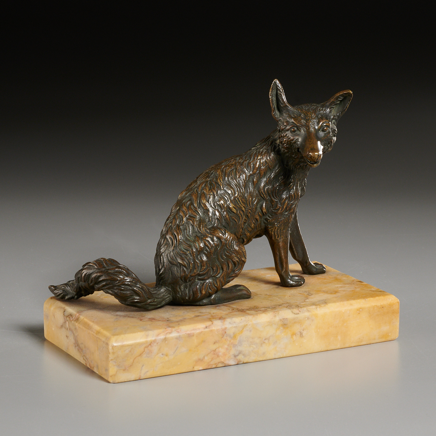 AUSTRIA BRONZE STYLE WOLF FIGURE