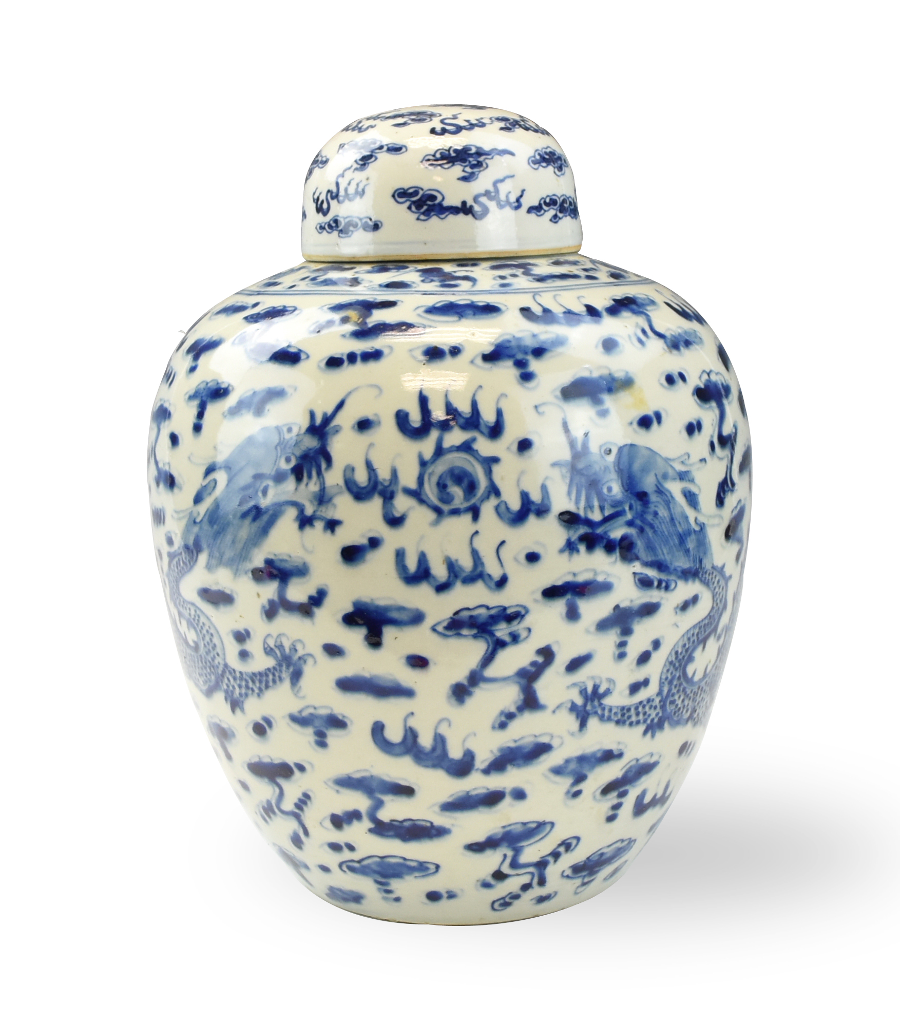 CHINESE BLUE WHITE JAR COVER 2cea8c