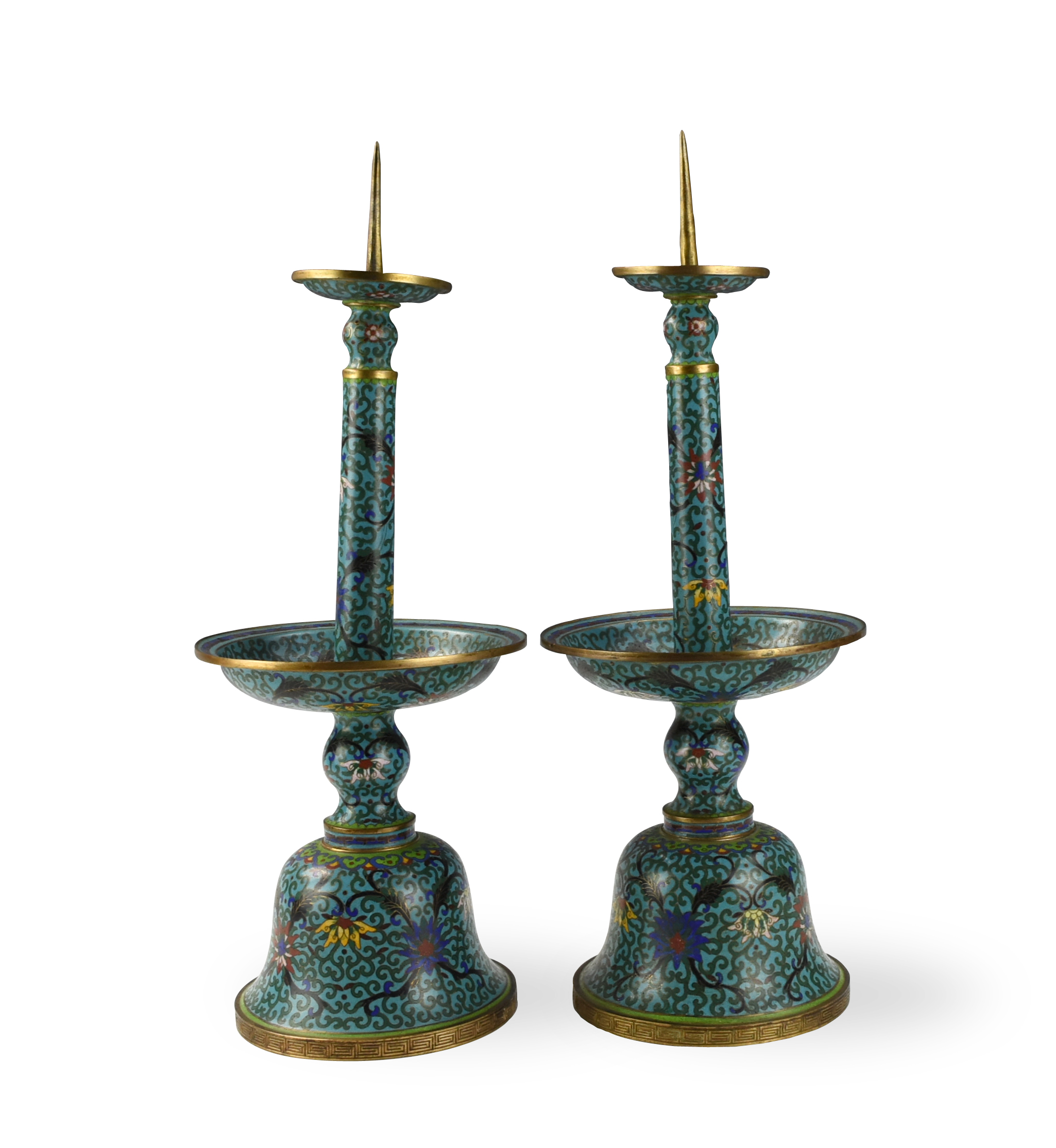 PAIR OF CHINESE CLOISONNE CANDLE 2ceab0