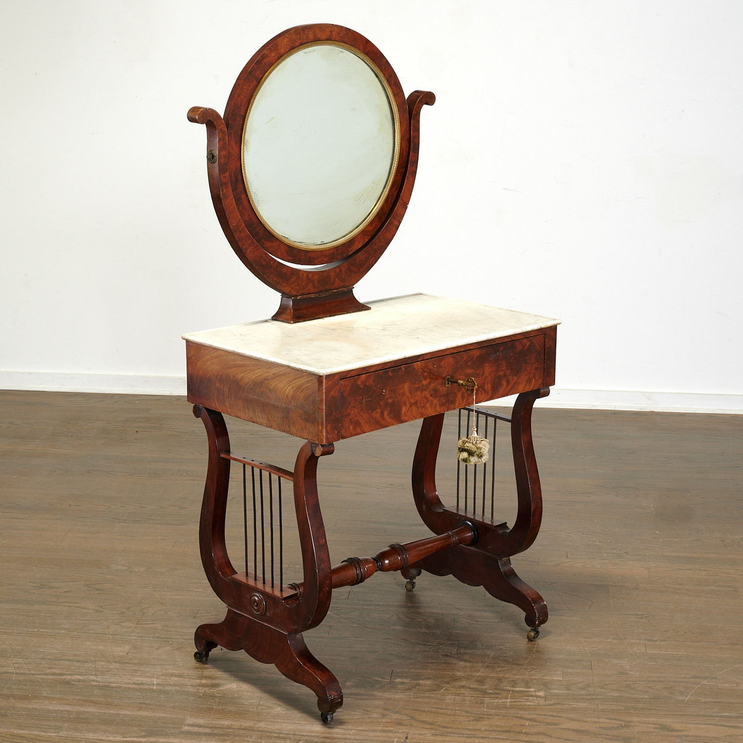 EMPIRE MAHOGANY DRESSING TABLE,