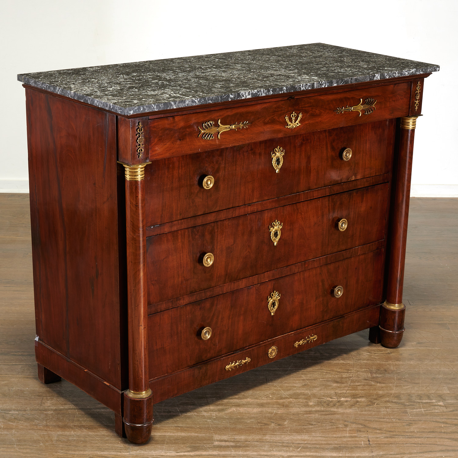 FRENCH EMPIRE MARBLE TOP MAHOGANY 2ceacb