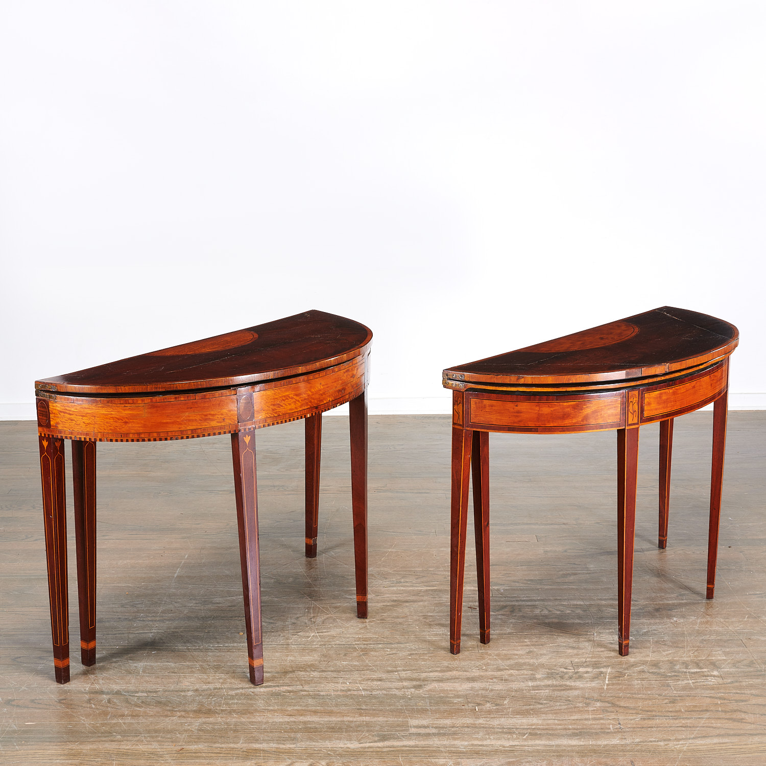 NEAR PAIR FEDERAL INLAID MAHOGANY 2ceb50