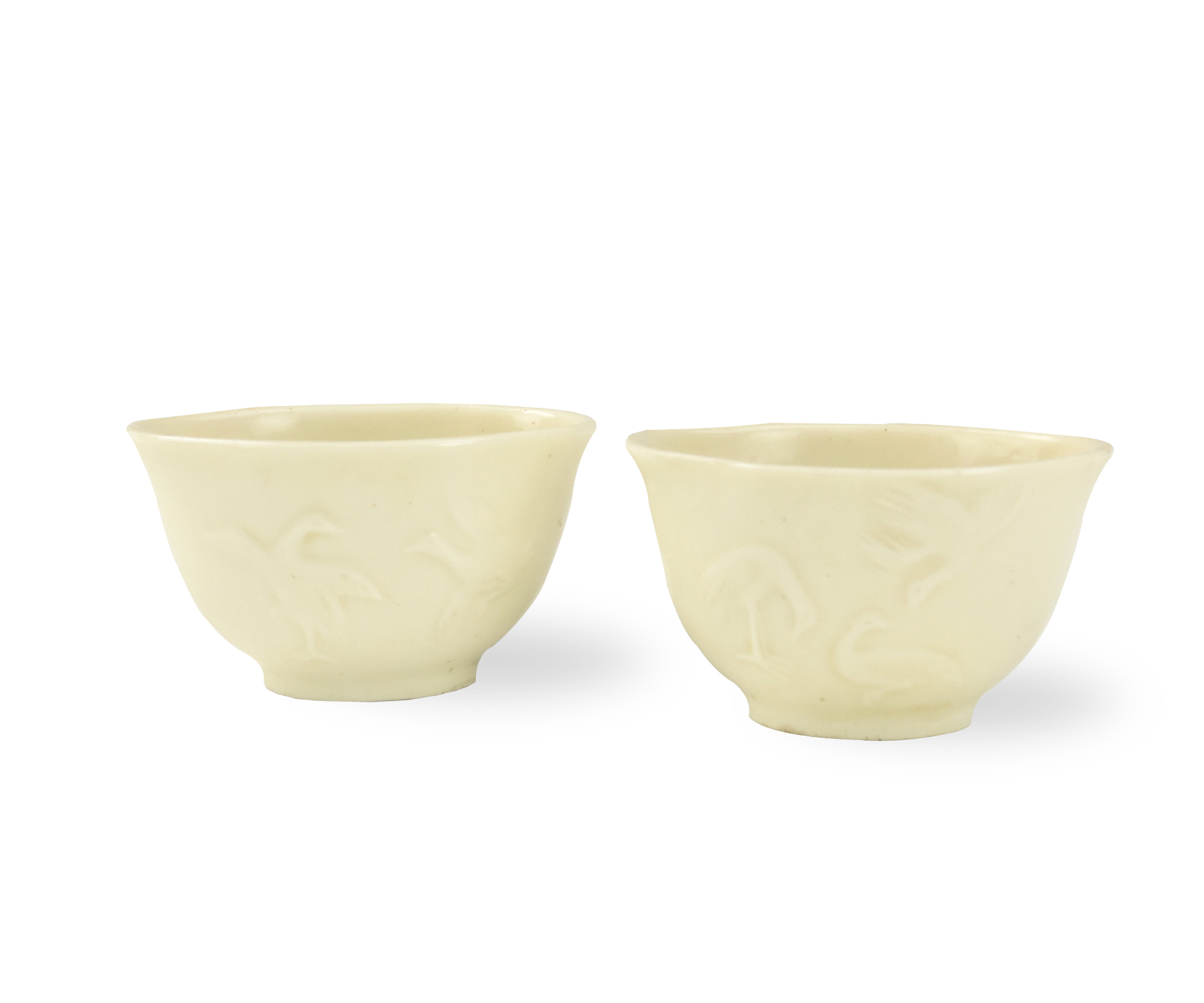 PAIR OF CHINESE WHITE GLAZED CUPS  2ceba1