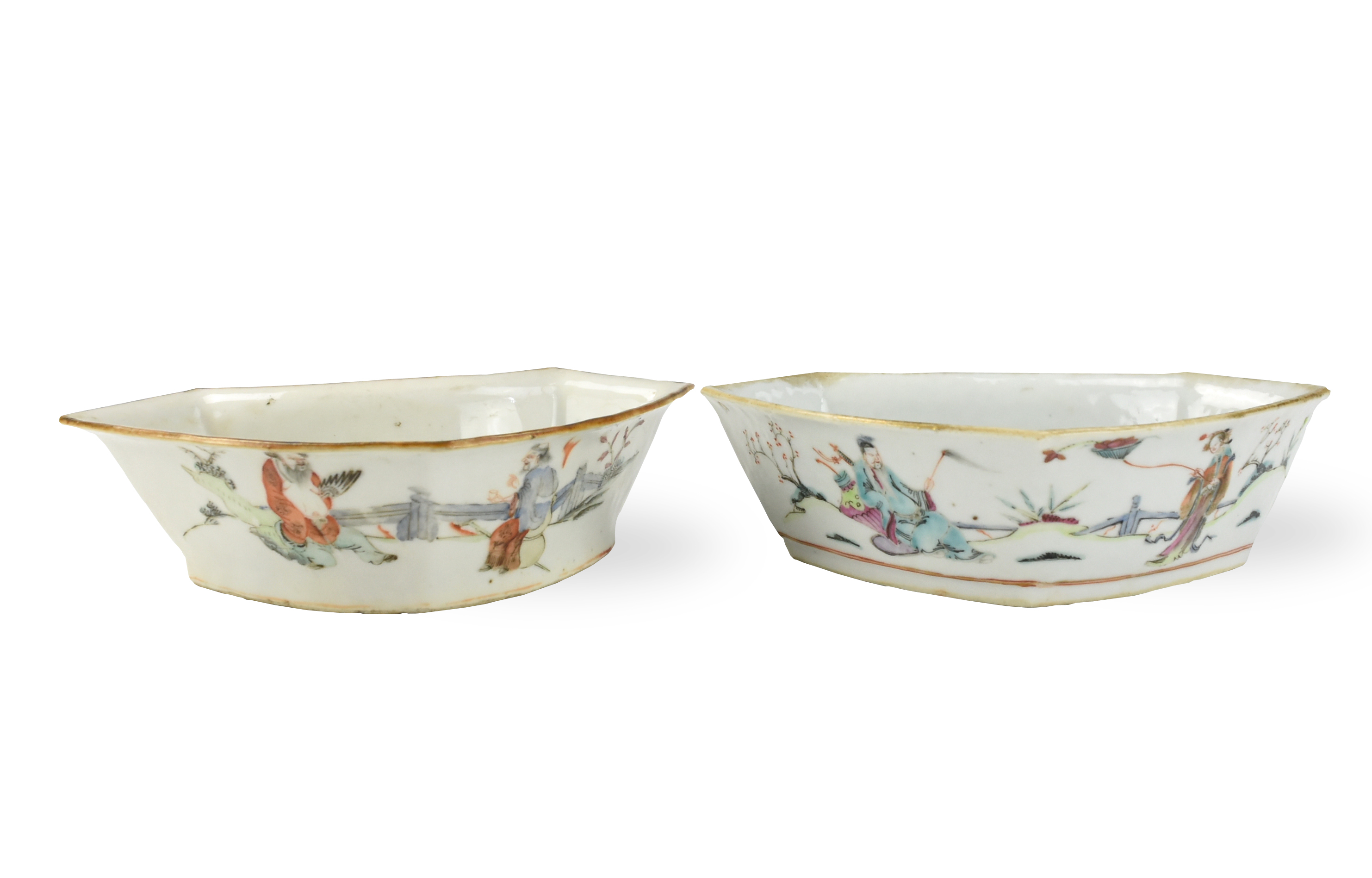 TWO CHINESE FAMILLE ROSE BOWLS