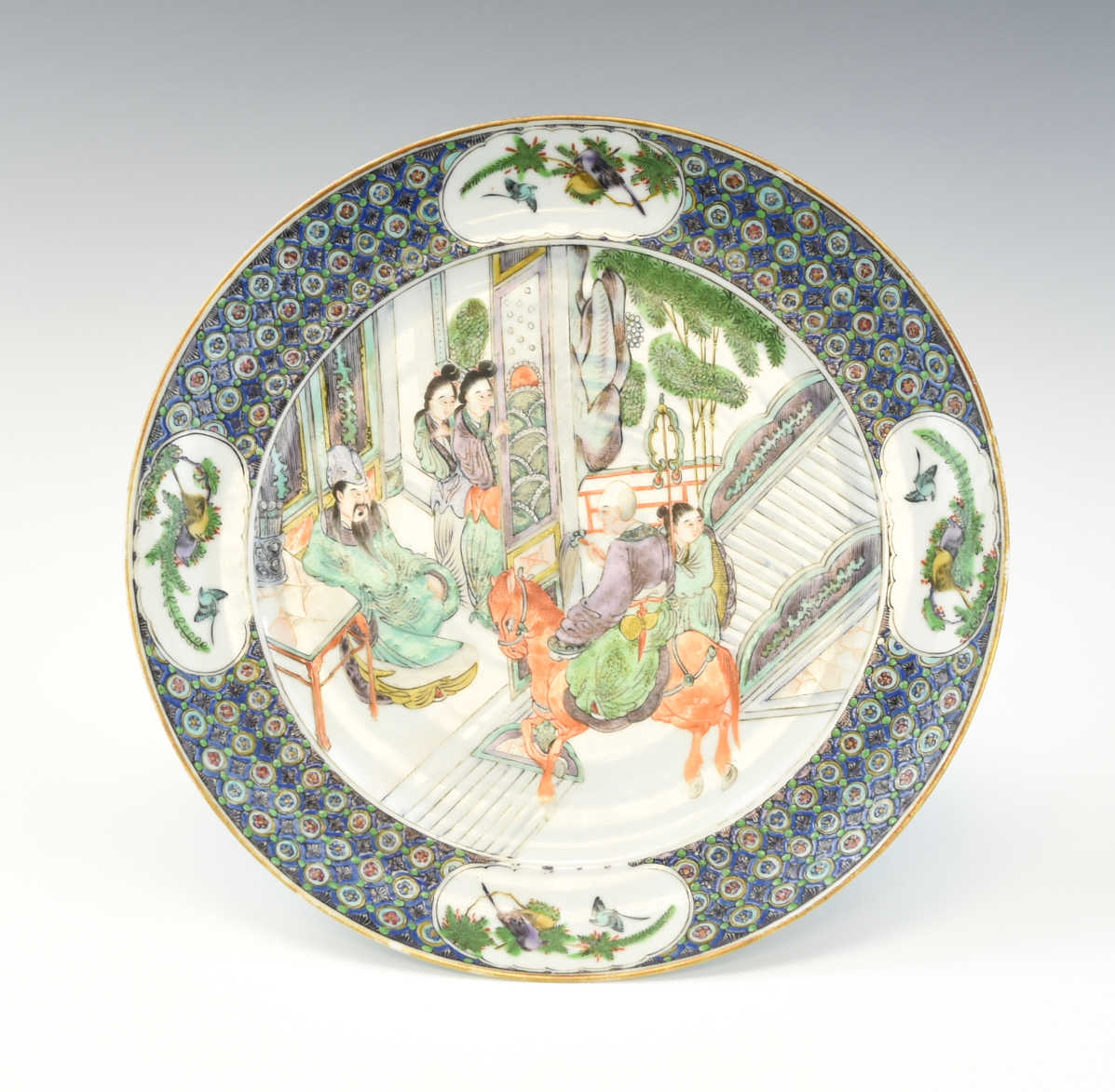 CHINESE CANTON GLAZED PLATE W  2cebd6