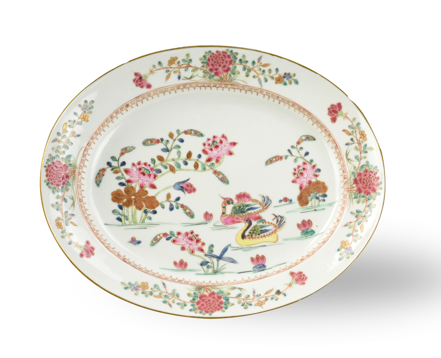CHINESE EXPORT FAMILLE ROSE PLATE 2cebde